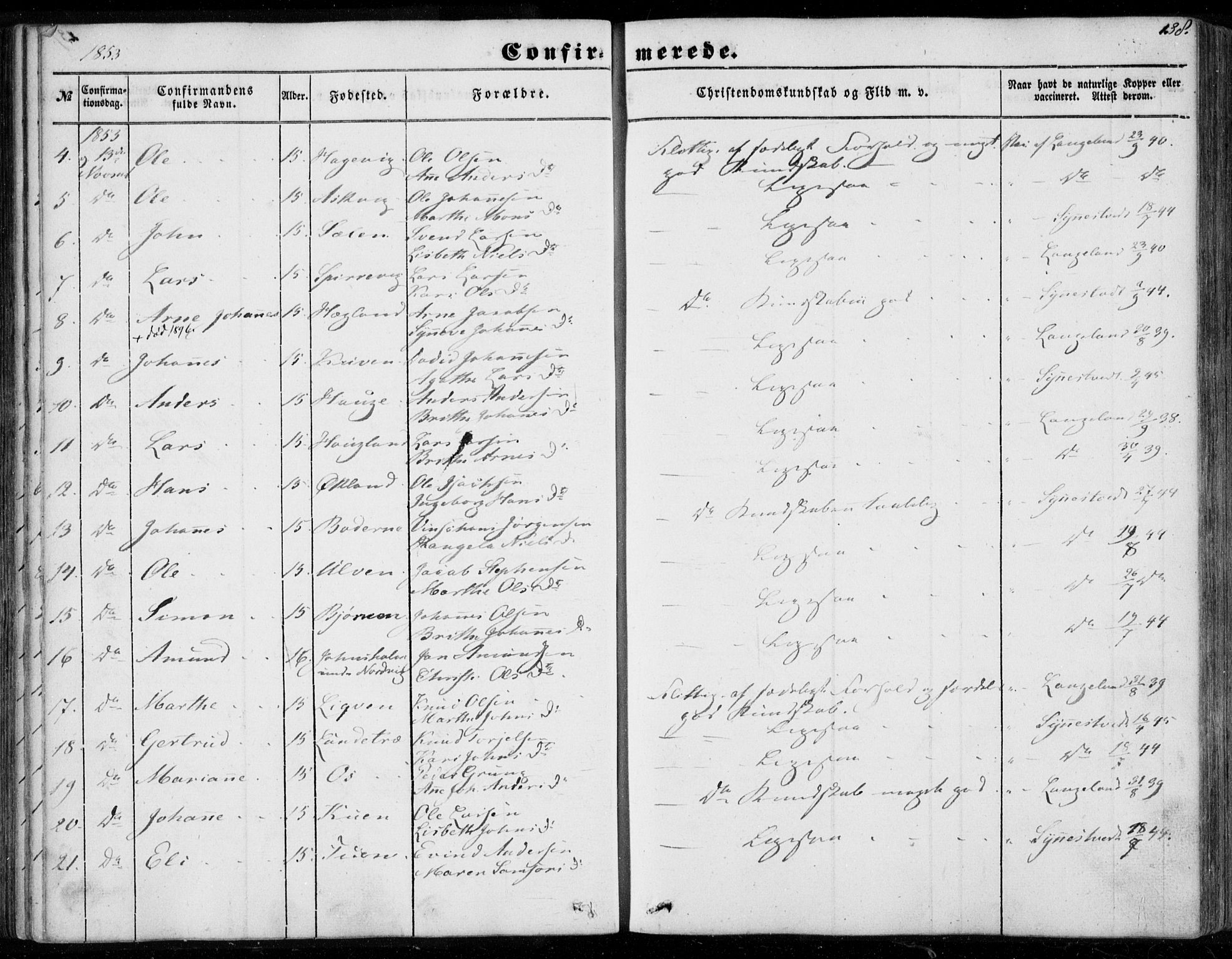 Os sokneprestembete, AV/SAB-A-99929: Parish register (official) no. A 16, 1851-1859, p. 138