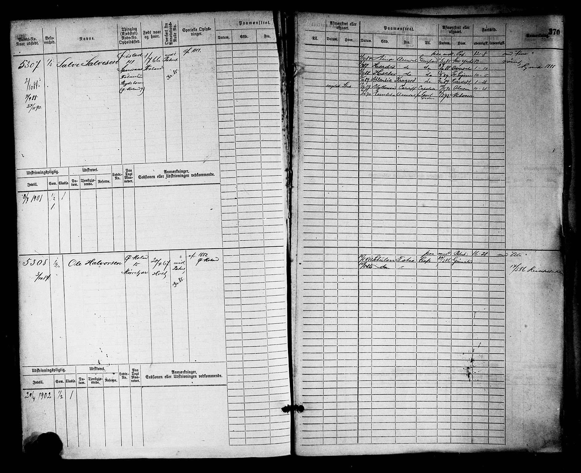 Arendal mønstringskrets, SAK/2031-0012/F/Fb/L0016: Hovedrulle nr 4569-5322, S-14, 1879-1900, p. 382