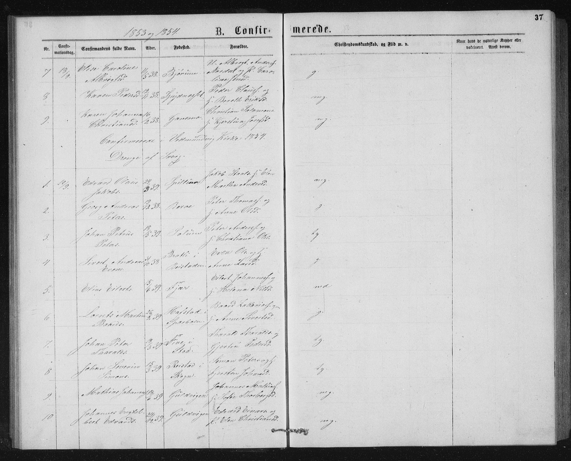 Ministerialprotokoller, klokkerbøker og fødselsregistre - Nord-Trøndelag, SAT/A-1458/768/L0567: Parish register (official) no. 768A02, 1837-1865, p. 37