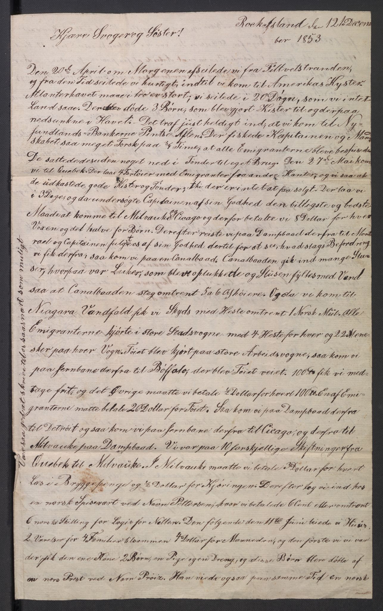 Samlinger til kildeutgivelse, Amerikabrevene, AV/RA-EA-4057/F/L0046: Amerikabrev, originaler og kopier., p. 7