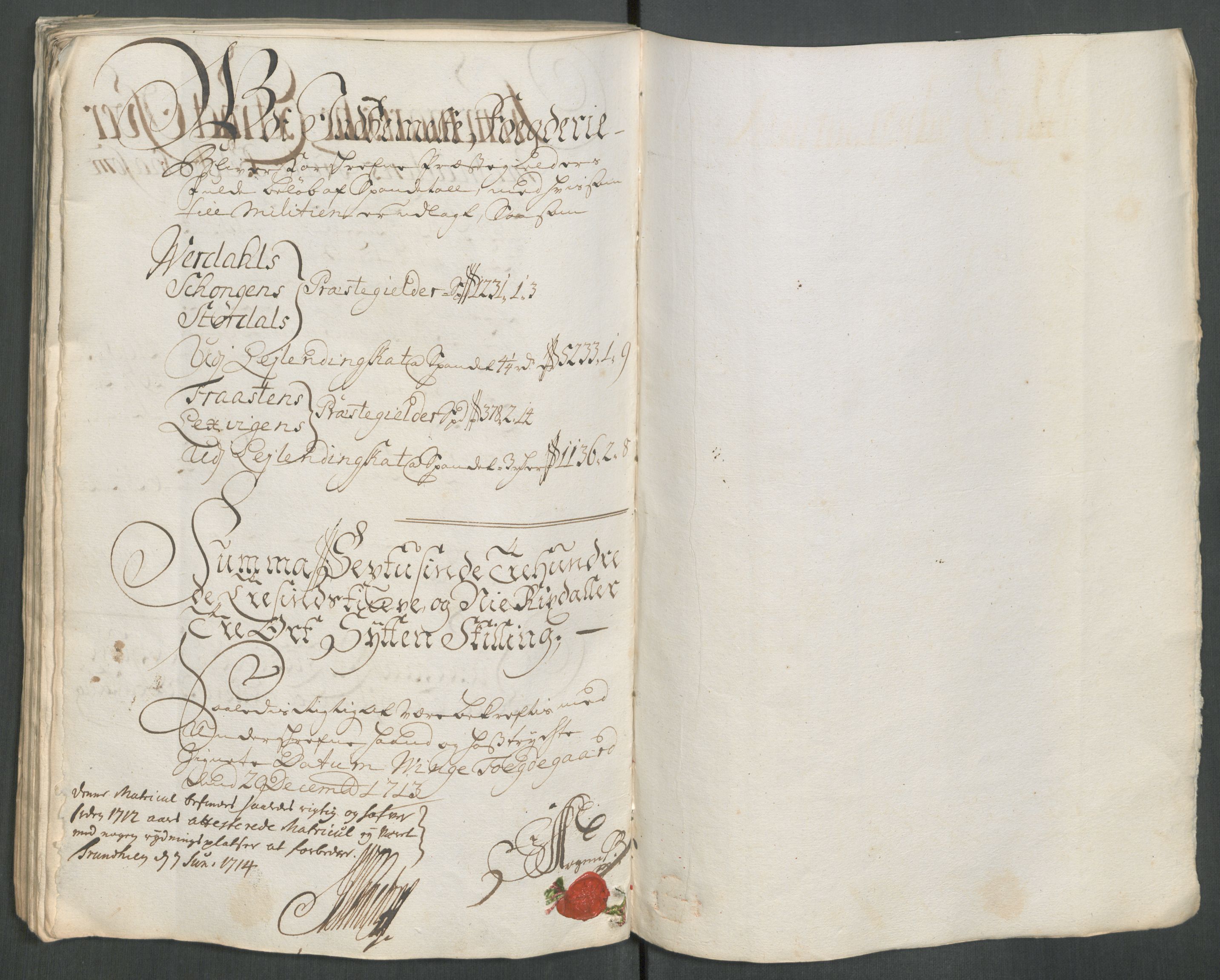 Rentekammeret inntil 1814, Reviderte regnskaper, Fogderegnskap, AV/RA-EA-4092/R62/L4203: Fogderegnskap Stjørdal og Verdal, 1713, p. 91