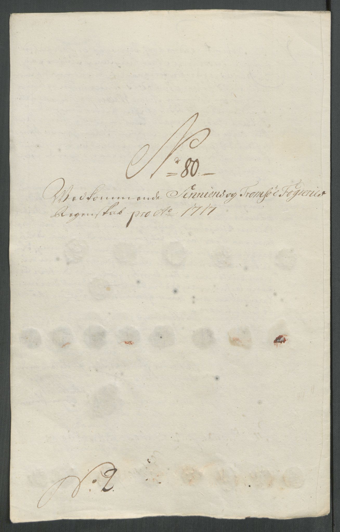 Rentekammeret inntil 1814, Reviderte regnskaper, Fogderegnskap, AV/RA-EA-4092/R68/L4763: Fogderegnskap Senja og Troms, 1717, p. 394