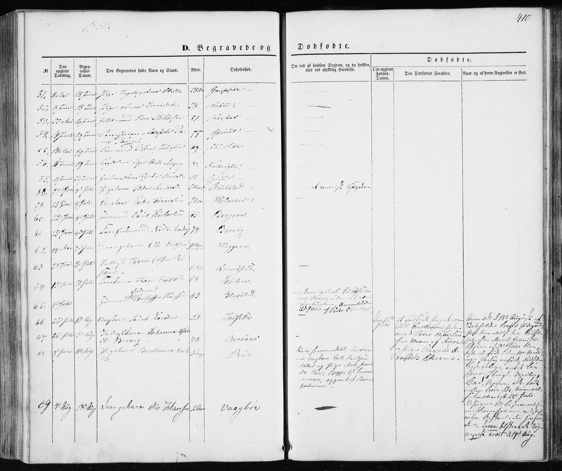 Ministerialprotokoller, klokkerbøker og fødselsregistre - Møre og Romsdal, AV/SAT-A-1454/586/L0984: Parish register (official) no. 586A10, 1844-1856, p. 410