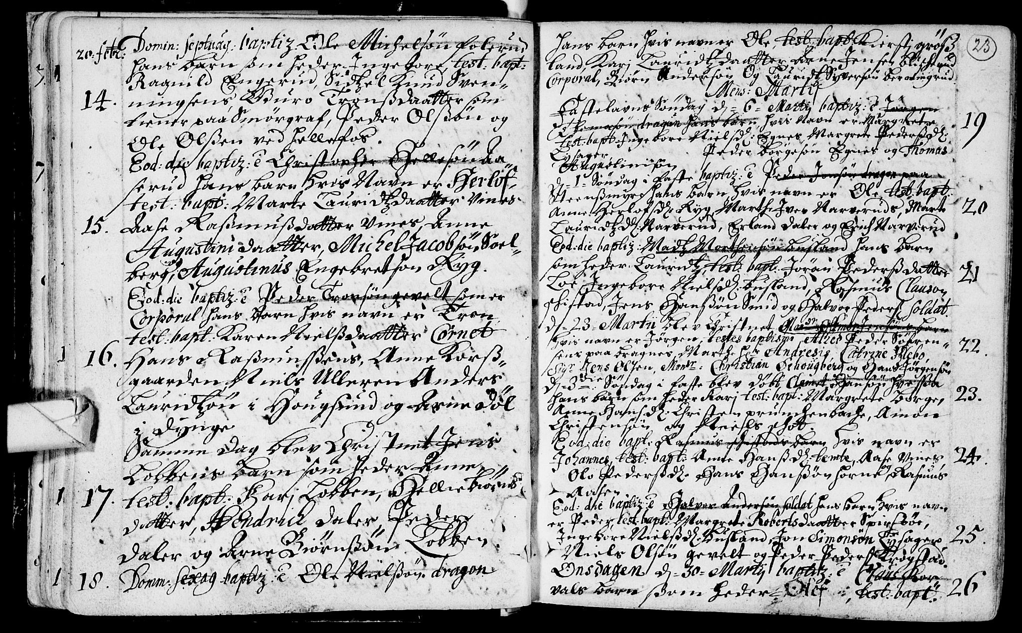 Eiker kirkebøker, AV/SAKO-A-4/F/Fa/L0002: Parish register (official) no. I 2, 1705-1724, p. 23