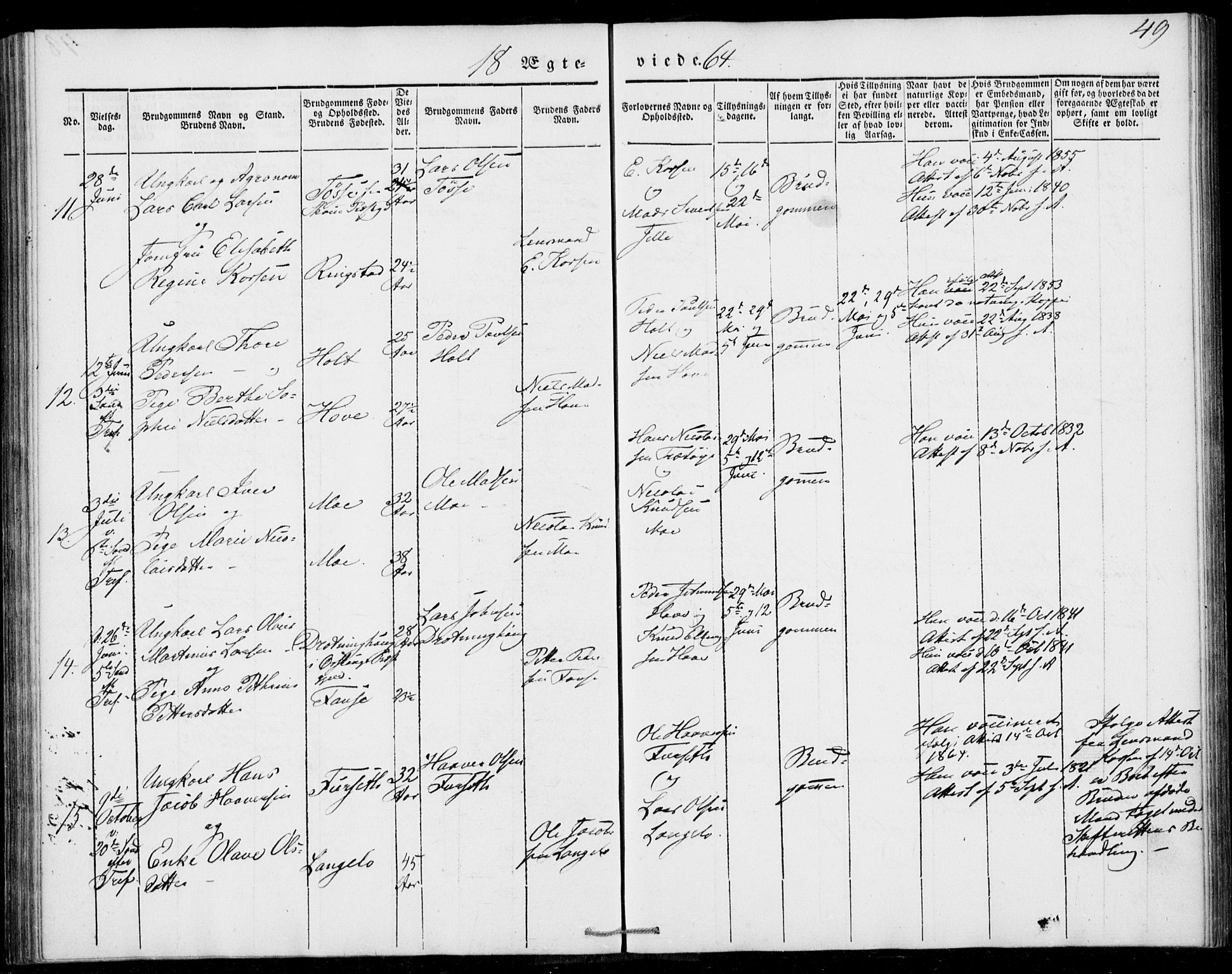 Ministerialprotokoller, klokkerbøker og fødselsregistre - Møre og Romsdal, AV/SAT-A-1454/520/L0276: Parish register (official) no. 520A06, 1844-1881, p. 49