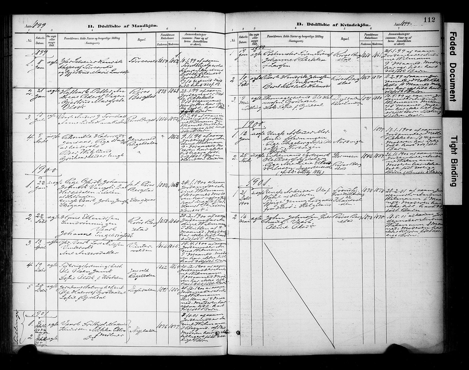 Ministerialprotokoller, klokkerbøker og fødselsregistre - Sør-Trøndelag, SAT/A-1456/681/L0936: Parish register (official) no. 681A14, 1899-1908, p. 112