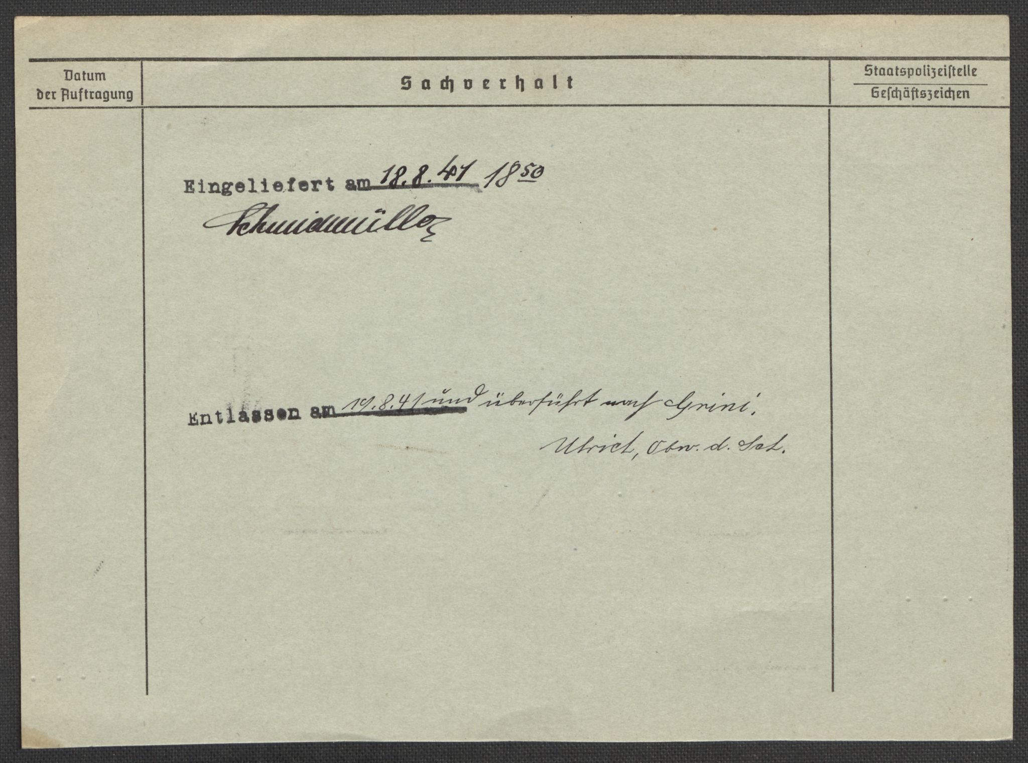 Befehlshaber der Sicherheitspolizei und des SD, RA/RAFA-5969/E/Ea/Eaa/L0008: Register over norske fanger i Møllergata 19: Oelze-Ru, 1940-1945, p. 3