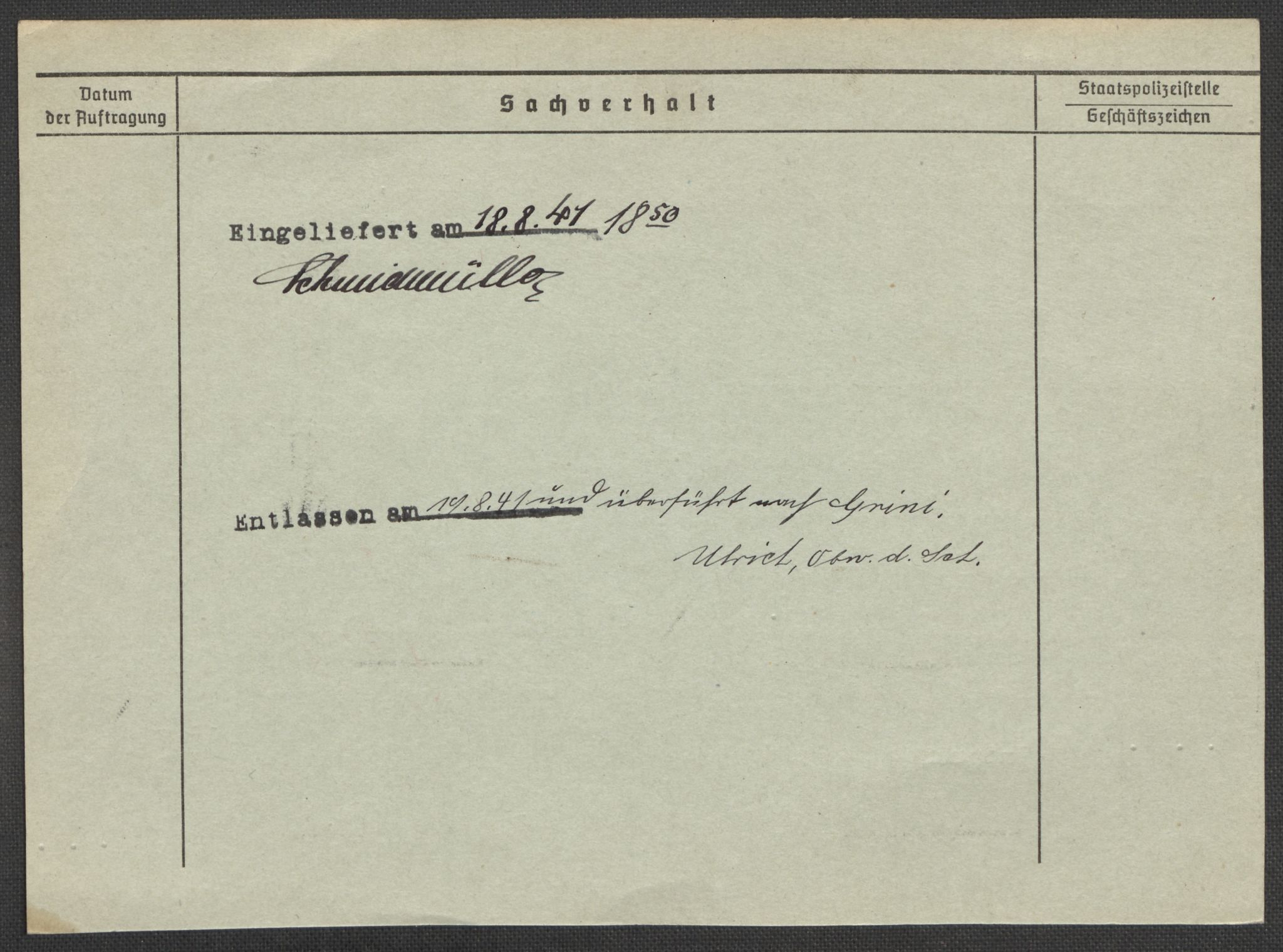 Befehlshaber der Sicherheitspolizei und des SD, AV/RA-RAFA-5969/E/Ea/Eaa/L0008: Register over norske fanger i Møllergata 19: Oelze-Ru, 1940-1945, p. 3