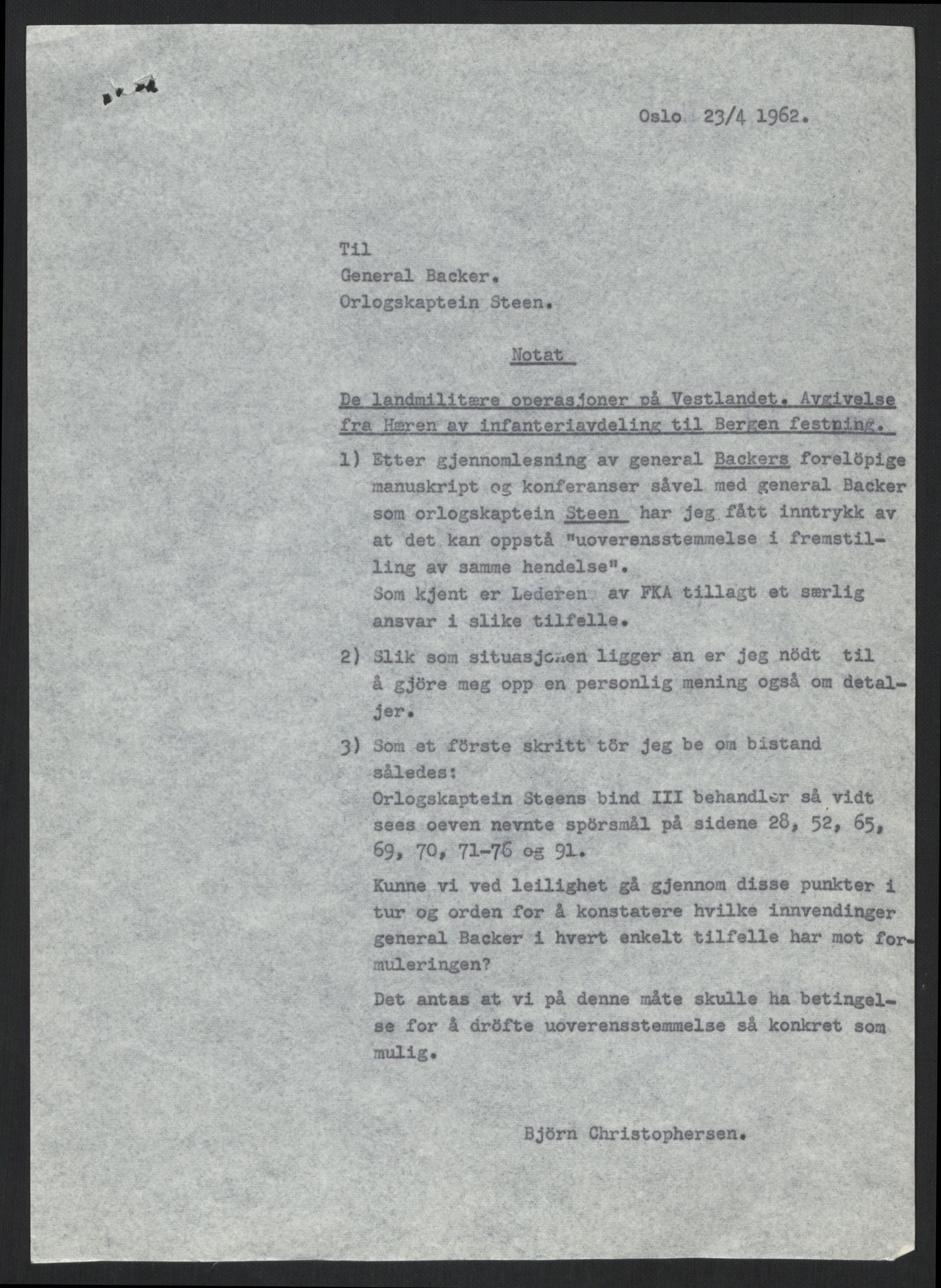 Forsvaret, Forsvarets krigshistoriske avdeling, AV/RA-RAFA-2017/Y/Yb/L0100: II-C-11-401-402  -  4. Divisjon., 1940-1962, p. 713