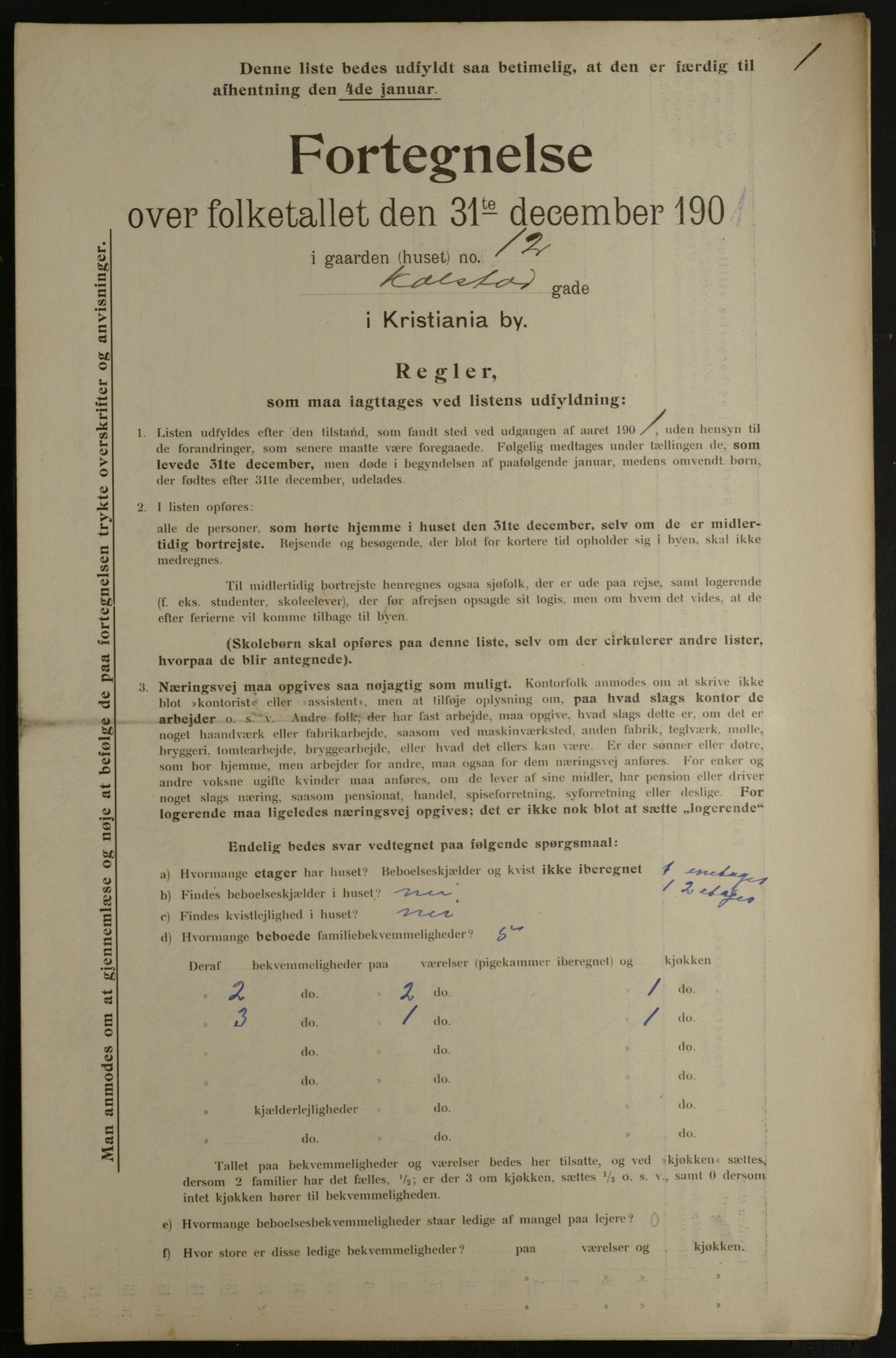 OBA, Municipal Census 1901 for Kristiania, 1901, p. 8094