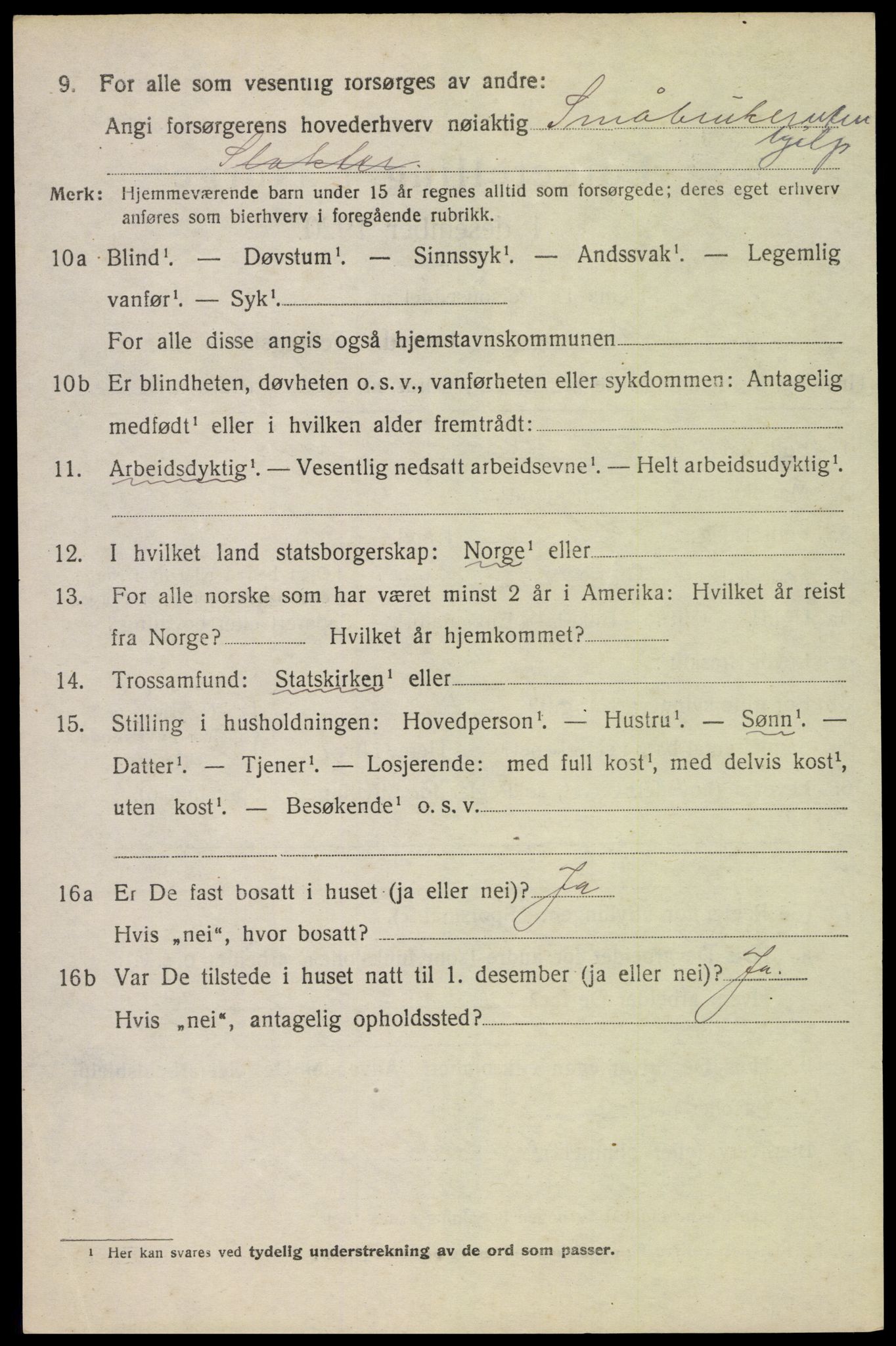 SAH, 1920 census for Sør-Odal, 1920, p. 13922