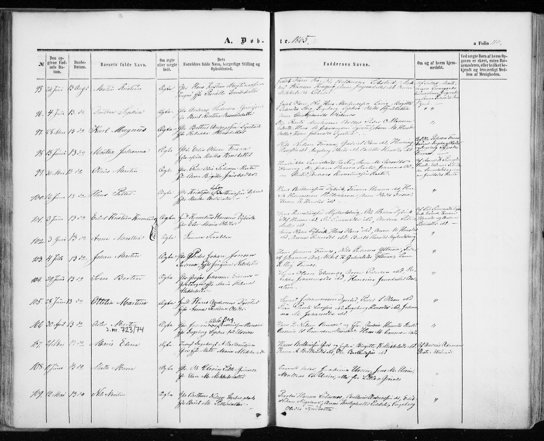 Ibestad sokneprestembete, SATØ/S-0077/H/Ha/Haa/L0009kirke: Parish register (official) no. 9, 1859-1868, p. 114