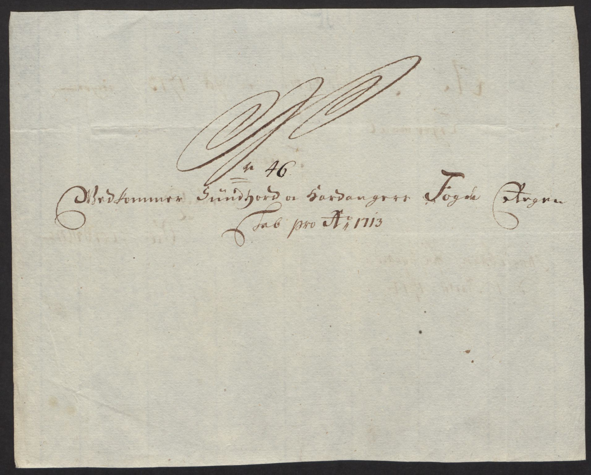 Rentekammeret inntil 1814, Reviderte regnskaper, Fogderegnskap, AV/RA-EA-4092/R48/L2989: Fogderegnskap Sunnhordland og Hardanger, 1713, p. 286