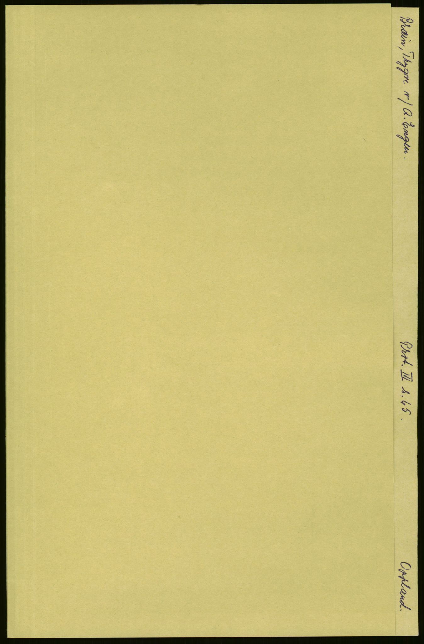 Samlinger til kildeutgivelse, Amerikabrevene, RA/EA-4057/F/L0011: Innlån fra Oppland: Bræin - Knudsen, 1838-1914, p. 1