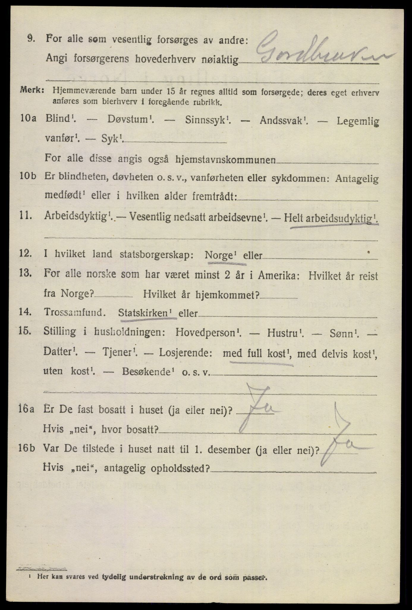 SAKO, 1920 census for Nes (Buskerud), 1920, p. 3041