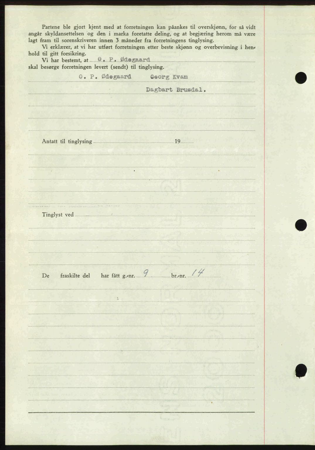 Romsdal sorenskriveri, AV/SAT-A-4149/1/2/2C: Mortgage book no. A21, 1946-1946, Diary no: : 2320/1946