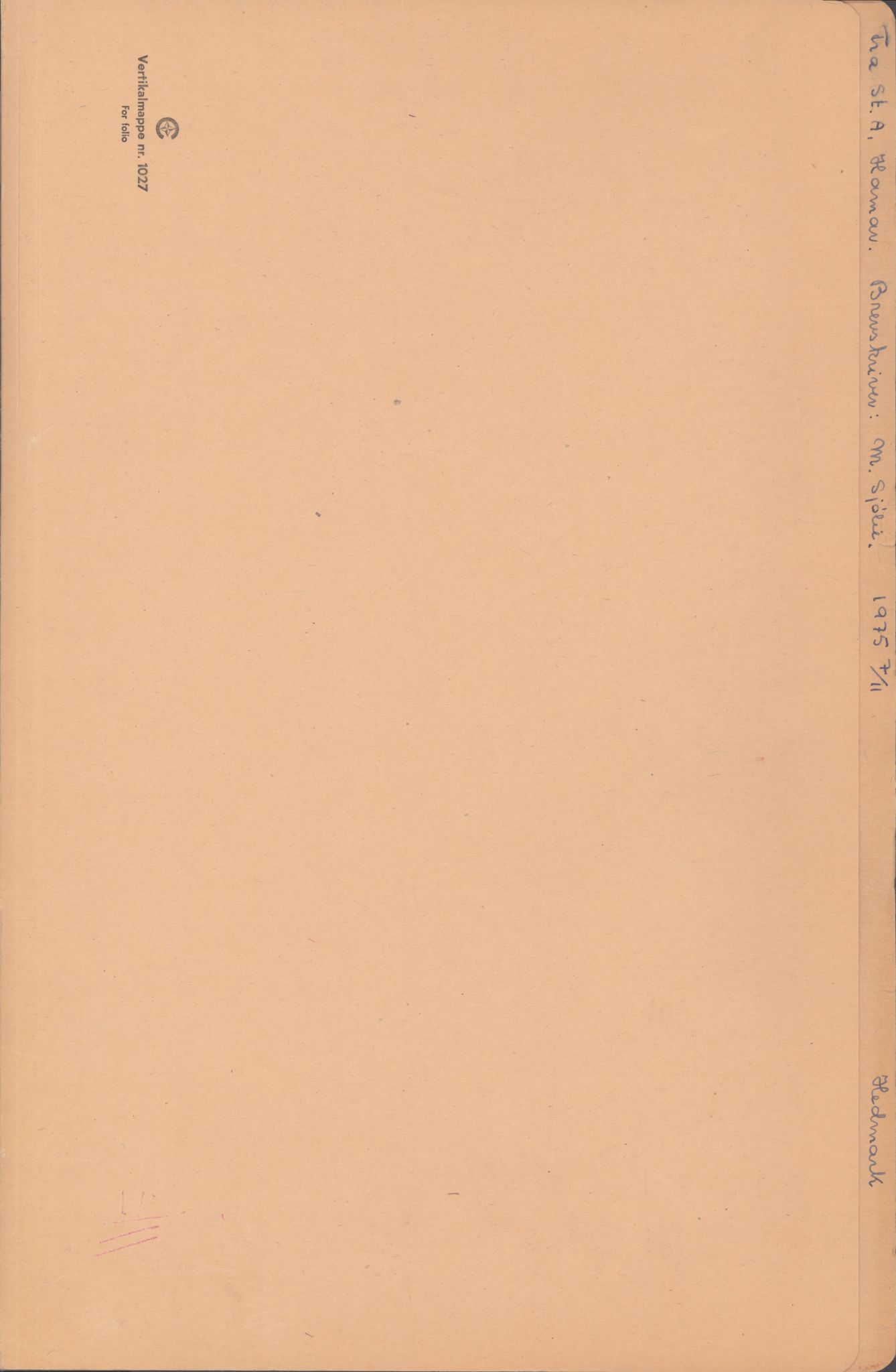 Samlinger til kildeutgivelse, Amerikabrevene, RA/EA-4057/F/L0009: Innlån fra Hedmark: Statsarkivet i Hamar - Wærenskjold, 1838-1914, p. 1