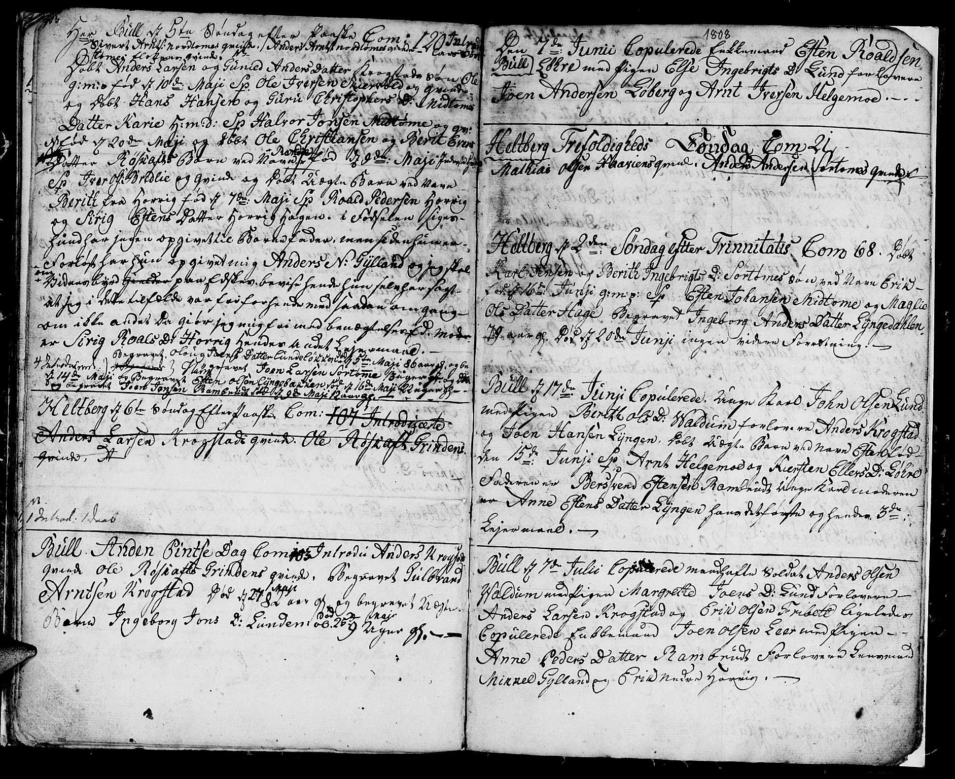 Ministerialprotokoller, klokkerbøker og fødselsregistre - Sør-Trøndelag, AV/SAT-A-1456/692/L1106: Parish register (copy) no. 692C01, 1802-1808