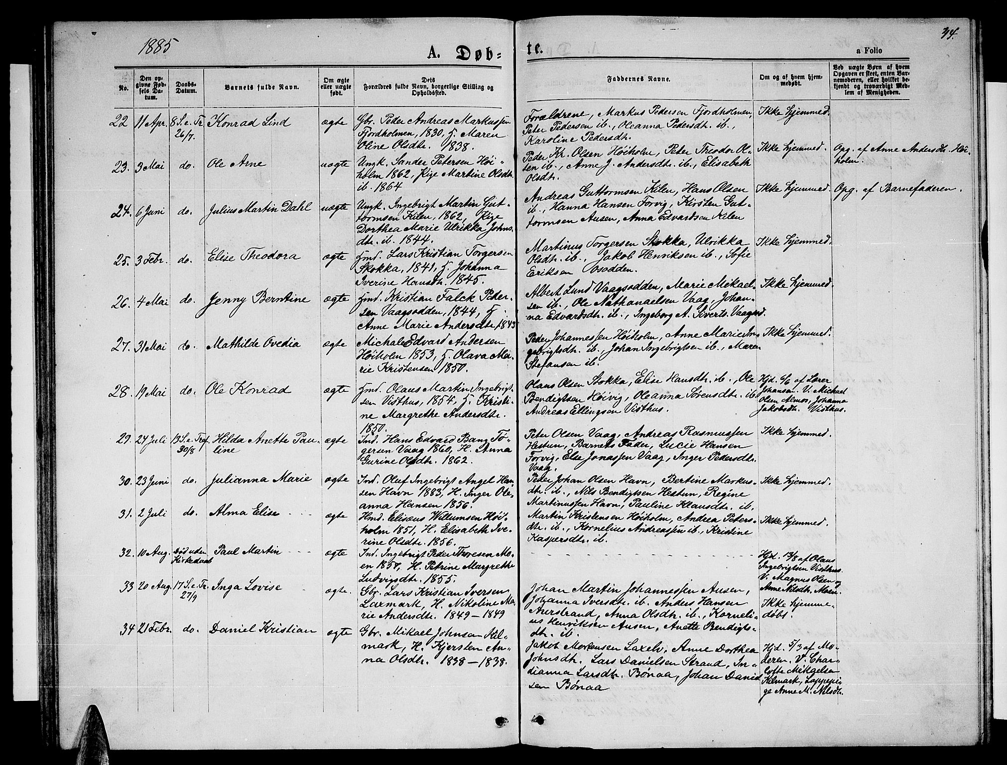 Ministerialprotokoller, klokkerbøker og fødselsregistre - Nordland, AV/SAT-A-1459/819/L0276: Parish register (copy) no. 819C02, 1869-1887, p. 44