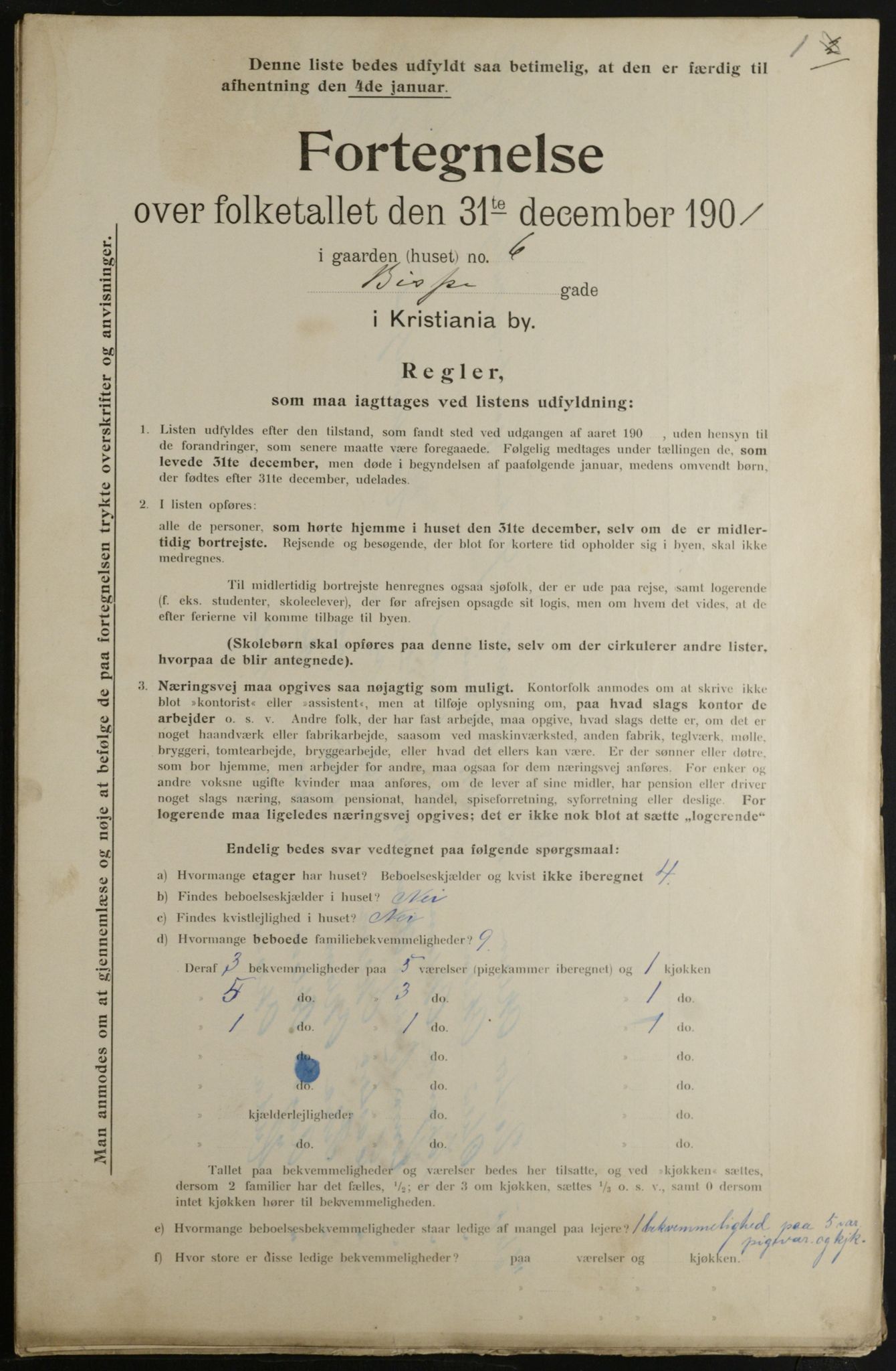 OBA, Municipal Census 1901 for Kristiania, 1901, p. 918