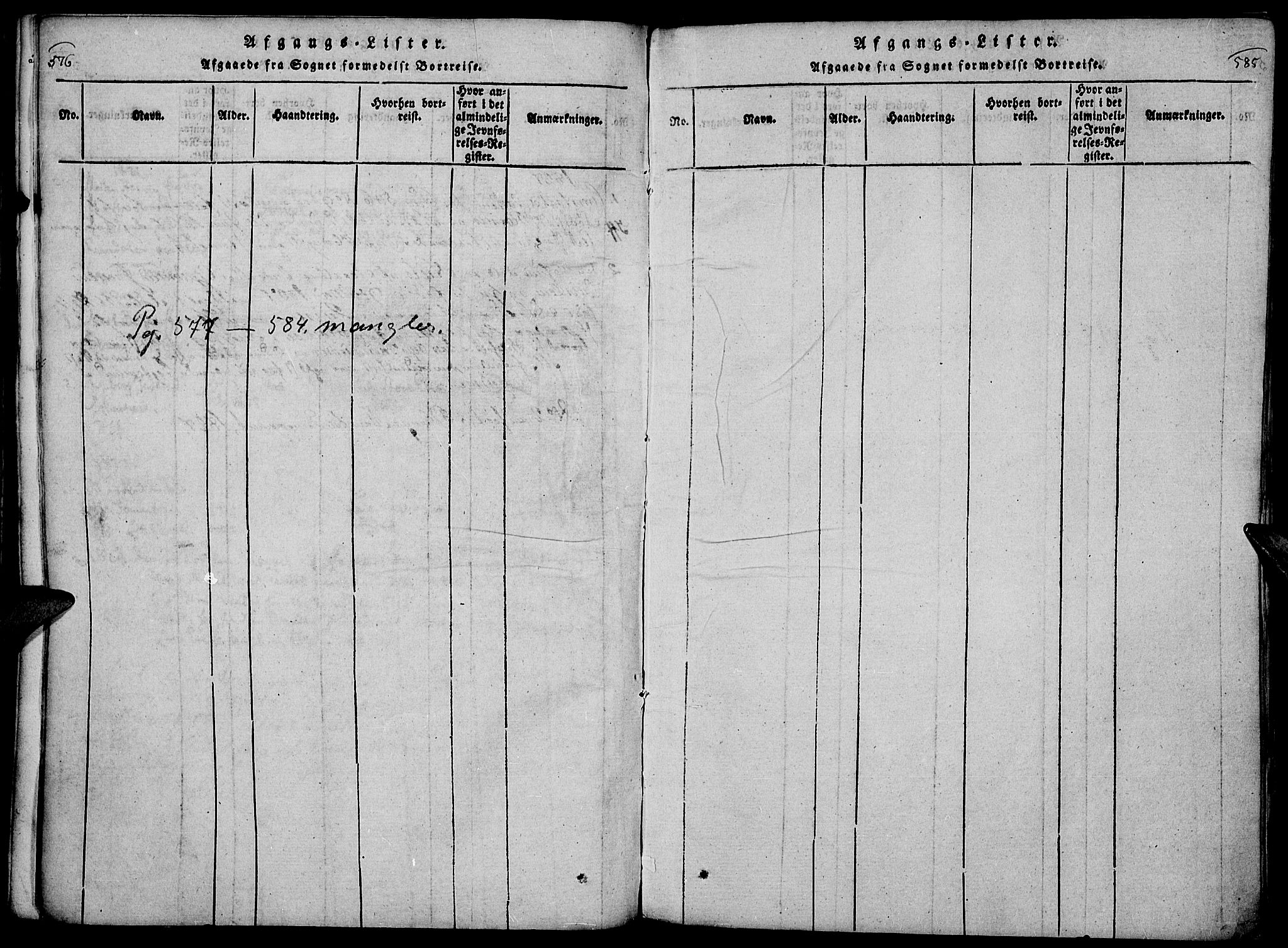 Rendalen prestekontor, SAH/PREST-054/H/Ha/Haa/L0003: Parish register (official) no. 3, 1815-1829, p. 576-577