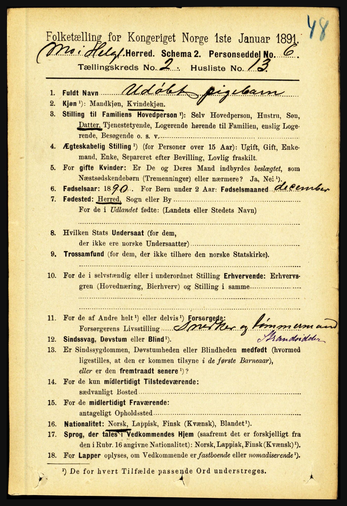 RA, 1891 census for 1833 Mo, 1891, p. 602