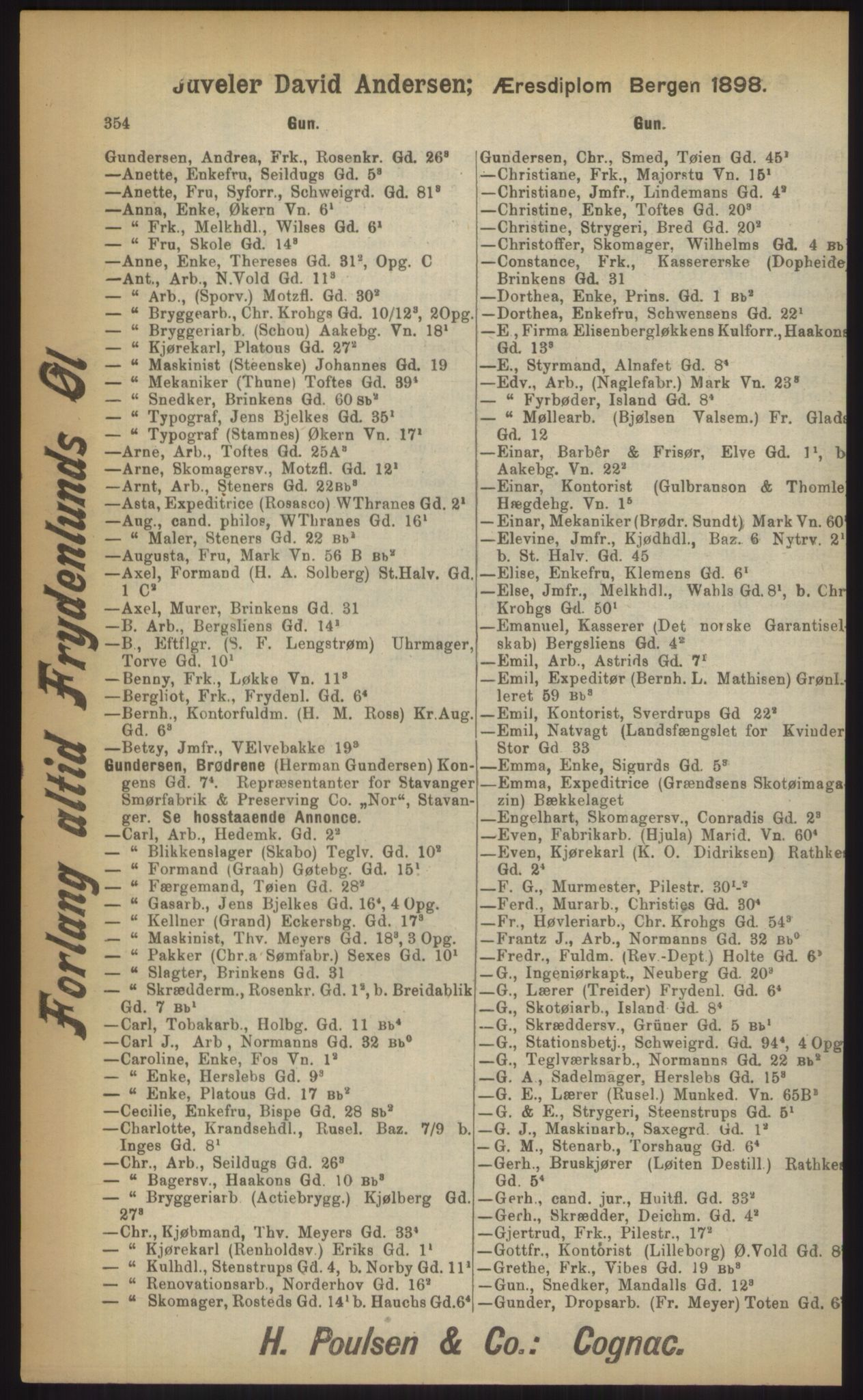 Kristiania/Oslo adressebok, PUBL/-, 1903, p. 354