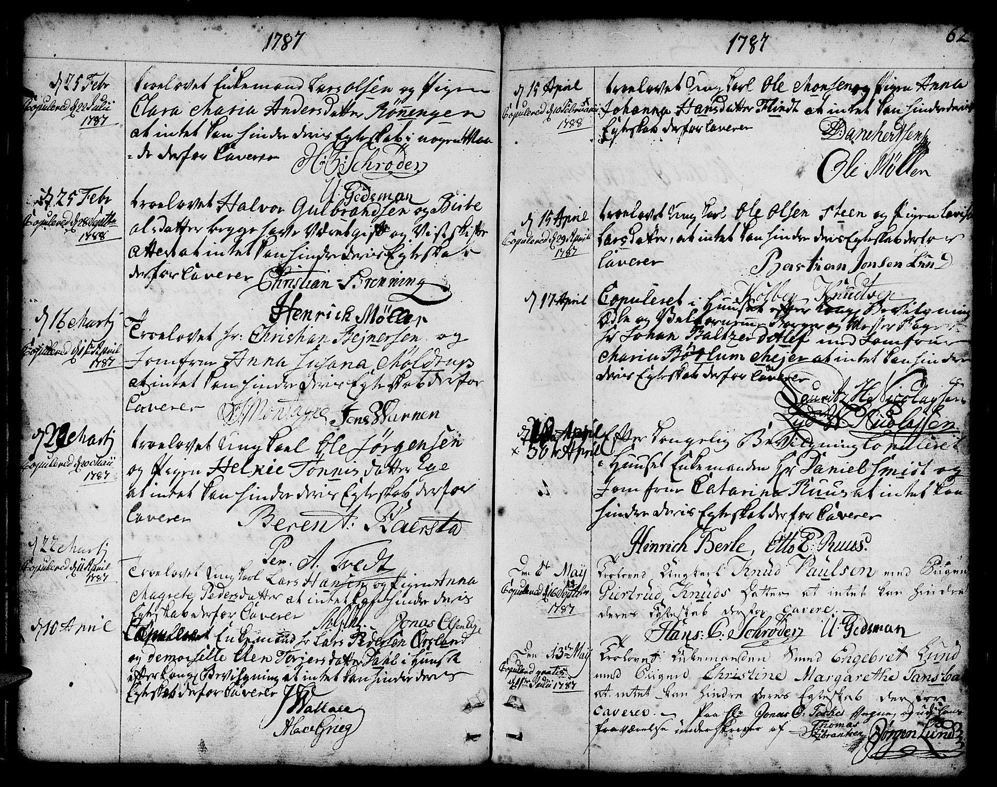 Nykirken Sokneprestembete, SAB/A-77101/H/Haa/L0008: Parish register (official) no. A 8, 1776-1814, p. 62