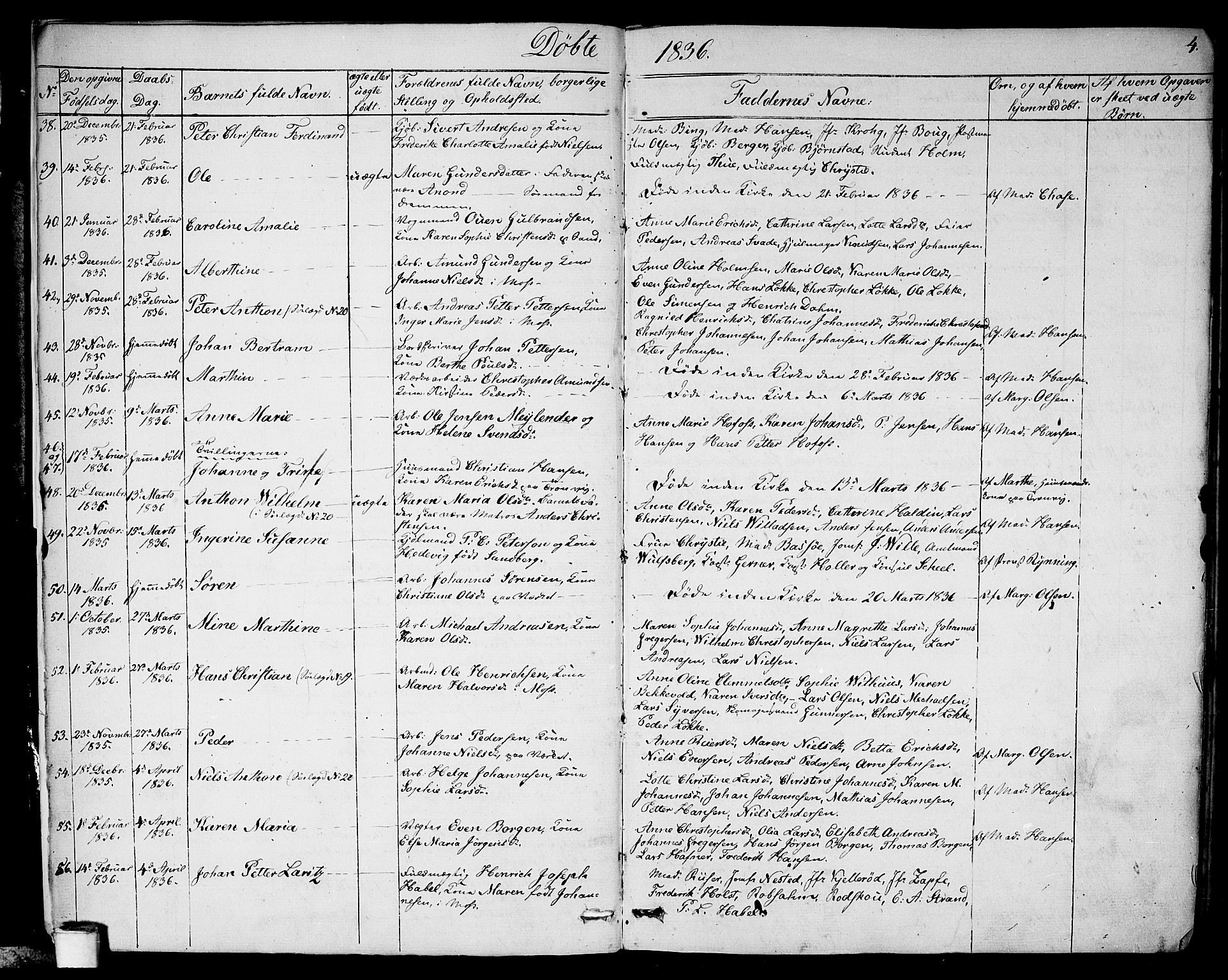 Moss prestekontor Kirkebøker, AV/SAO-A-2003/G/Ga/L0001: Parish register (copy) no. I 1, 1835-1851, p. 4