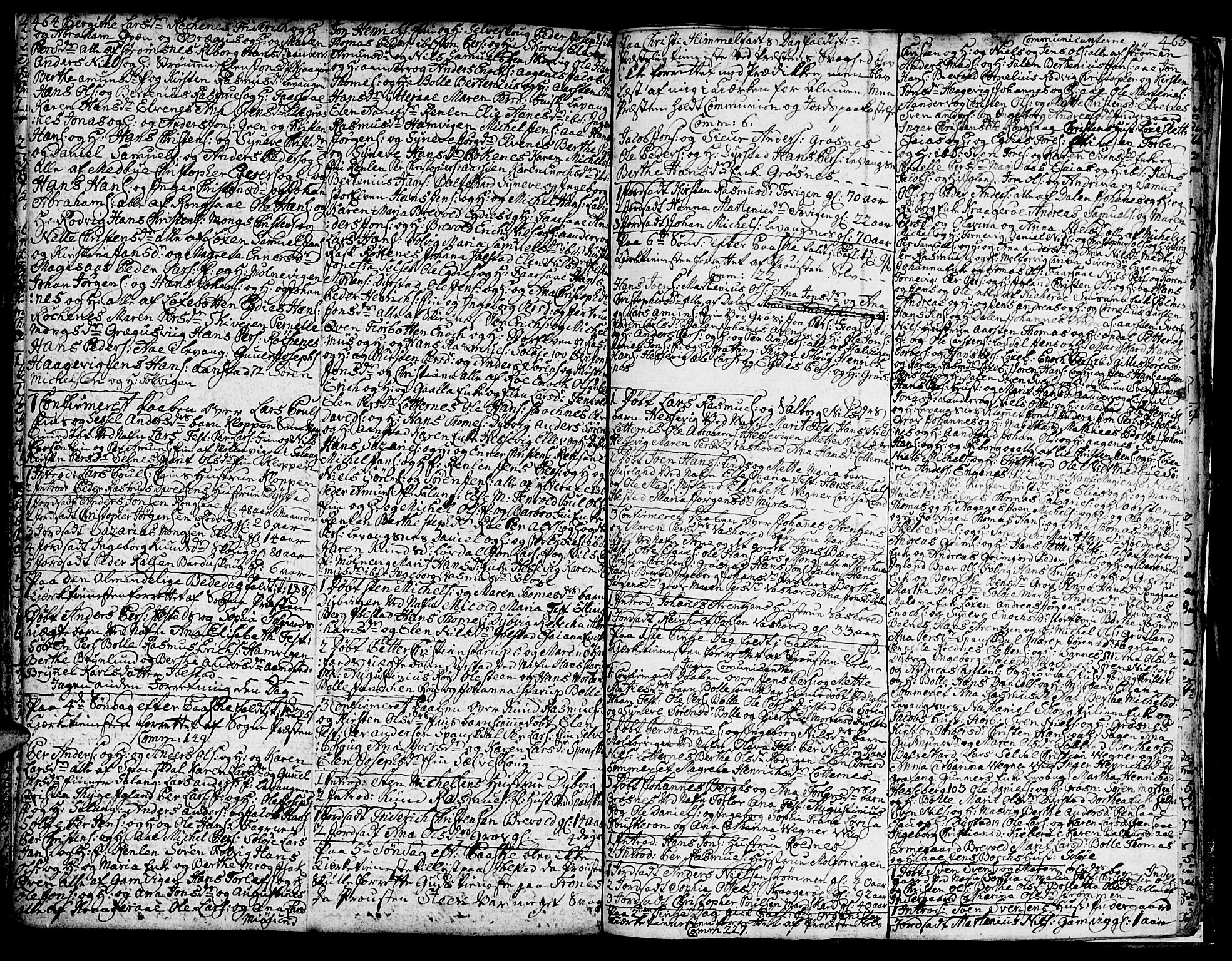 Ibestad sokneprestembete, SATØ/S-0077/H/Ha/Hab/L0001klokker: Parish register (copy) no. 1, 1776-1808, p. 464-465