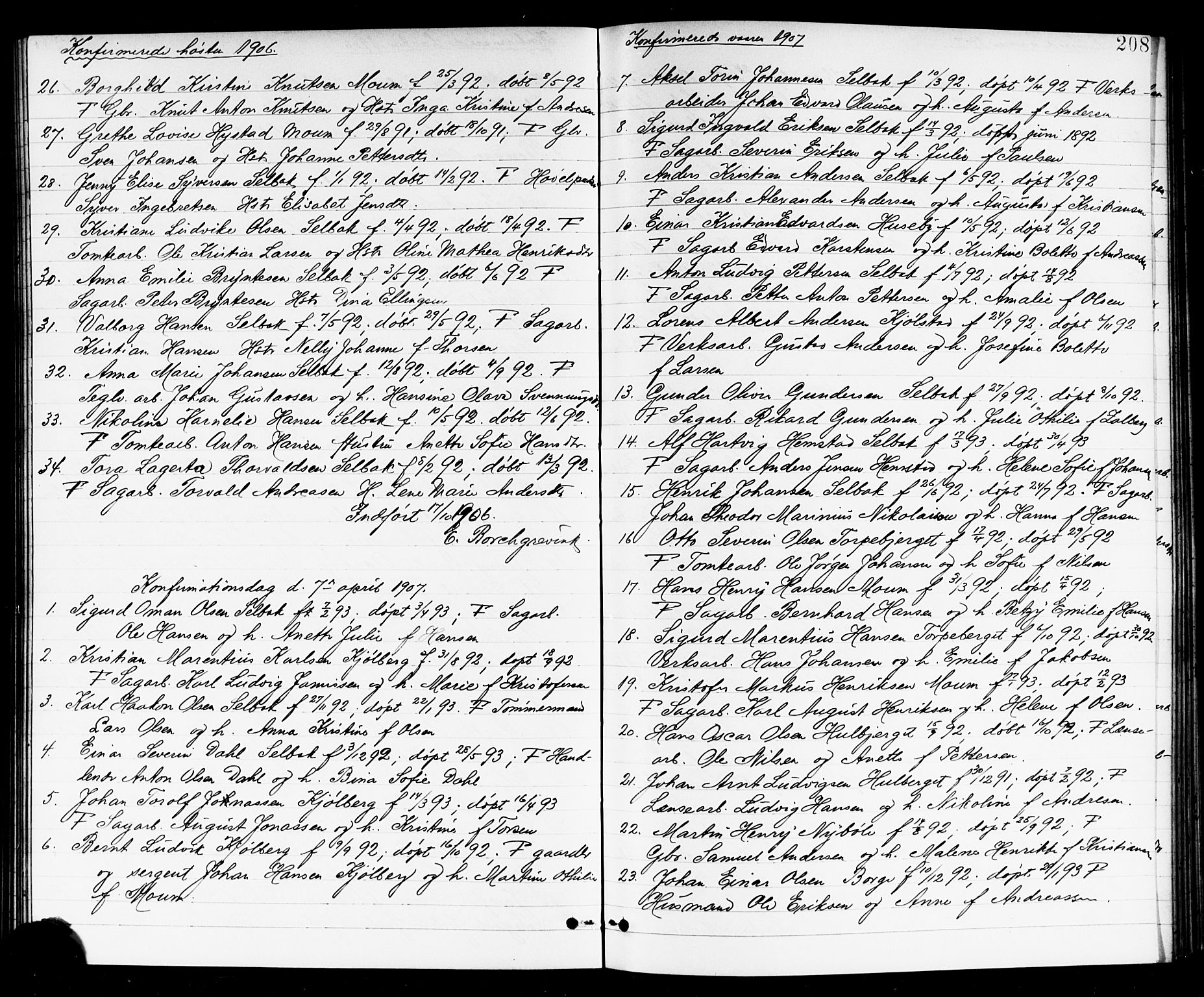 Borge prestekontor Kirkebøker, AV/SAO-A-10903/G/Ga/L0002: Parish register (copy) no. I 2, 1875-1923, p. 208