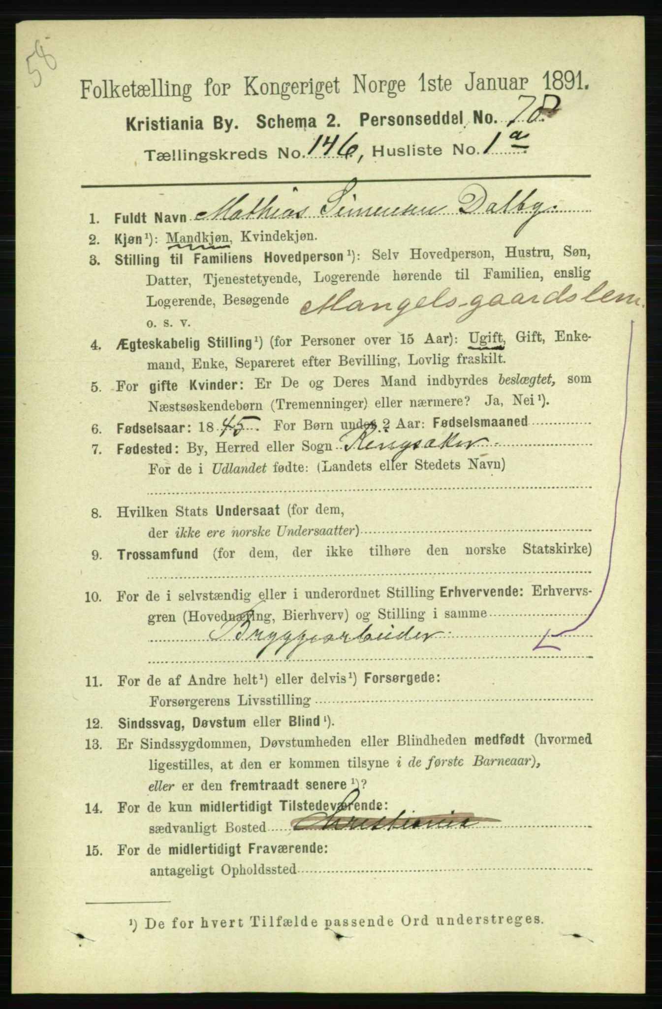 RA, 1891 census for 0301 Kristiania, 1891, p. 80228