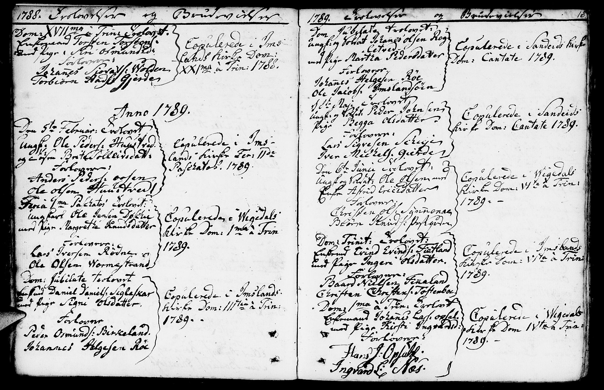 Vikedal sokneprestkontor, AV/SAST-A-101840/01/IV: Parish register (official) no. A 2, 1779-1817, p. 18