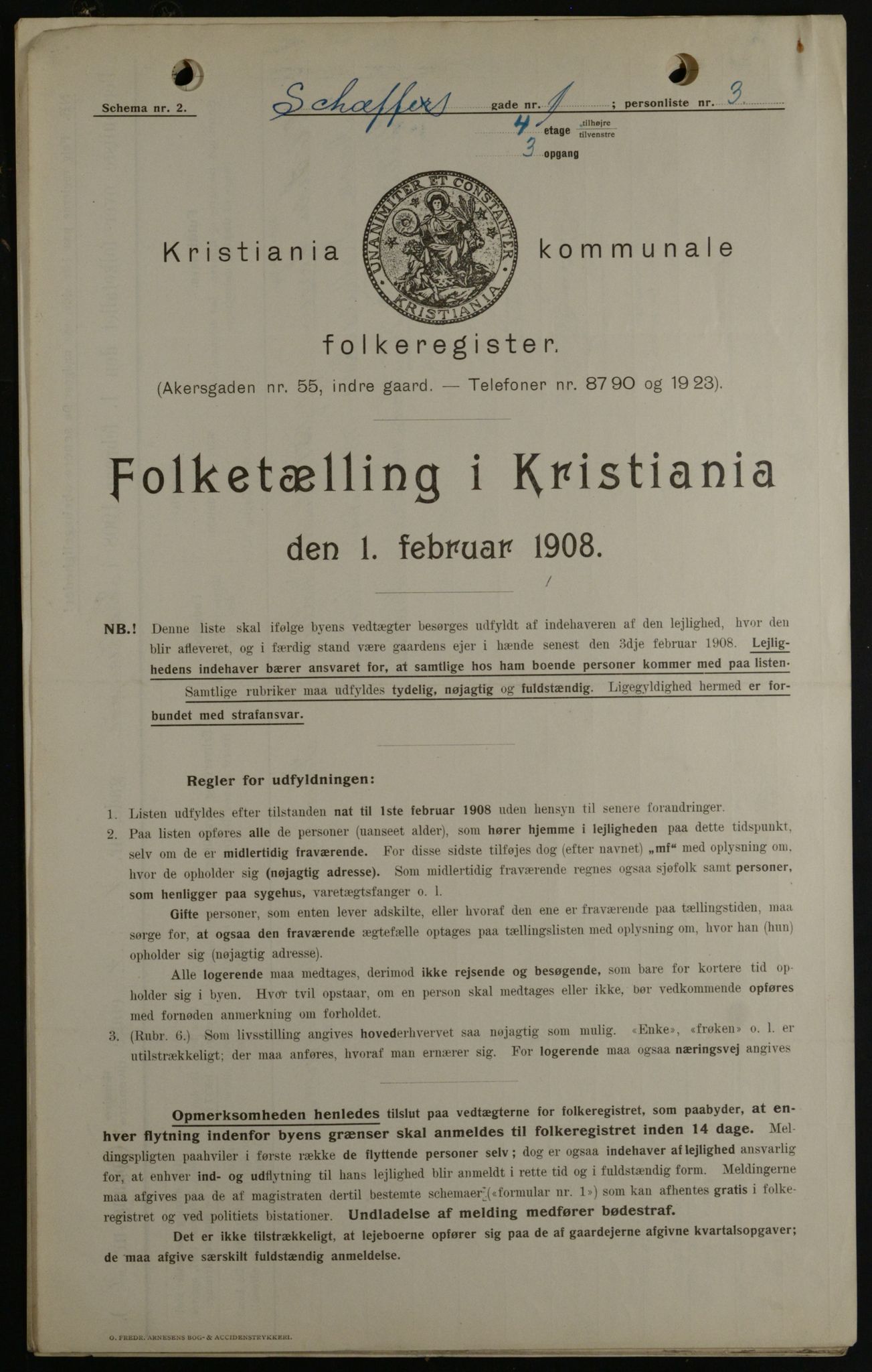 OBA, Municipal Census 1908 for Kristiania, 1908, p. 83647