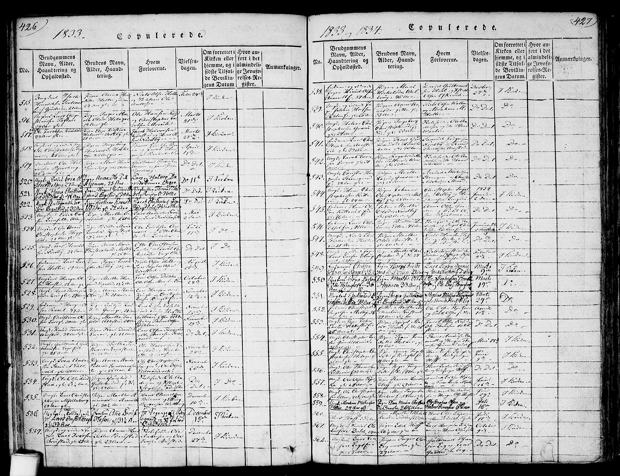 Nannestad prestekontor Kirkebøker, AV/SAO-A-10414a/F/Fa/L0009: Parish register (official) no. I 9, 1815-1840, p. 426-427