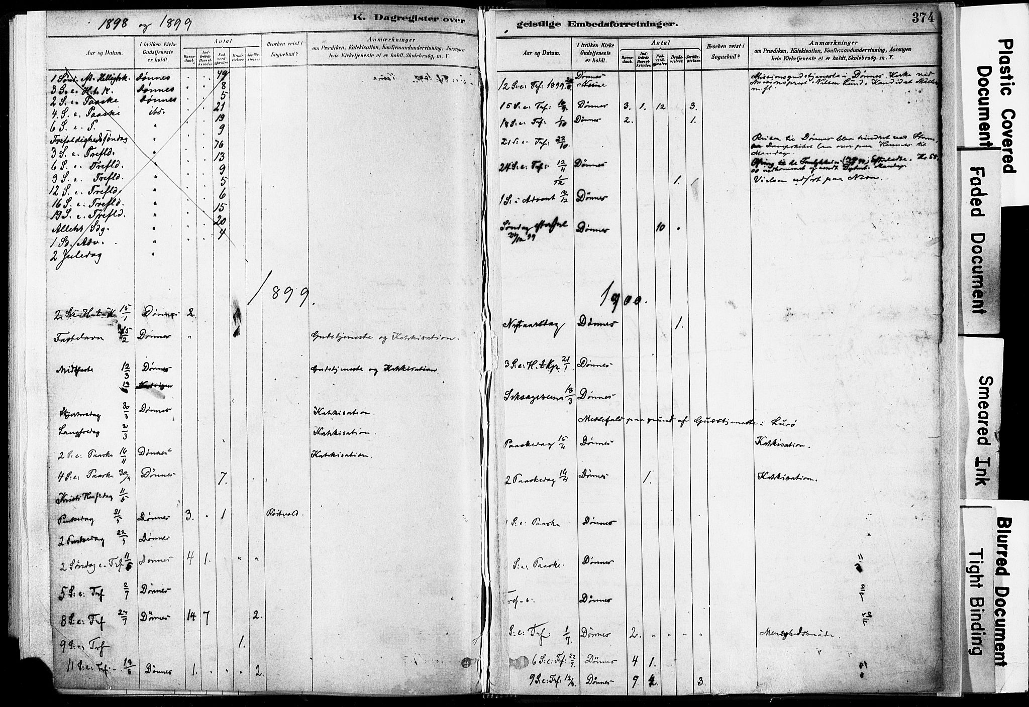 Ministerialprotokoller, klokkerbøker og fødselsregistre - Nordland, AV/SAT-A-1459/835/L0526: Parish register (official) no. 835A03II, 1881-1910, p. 374