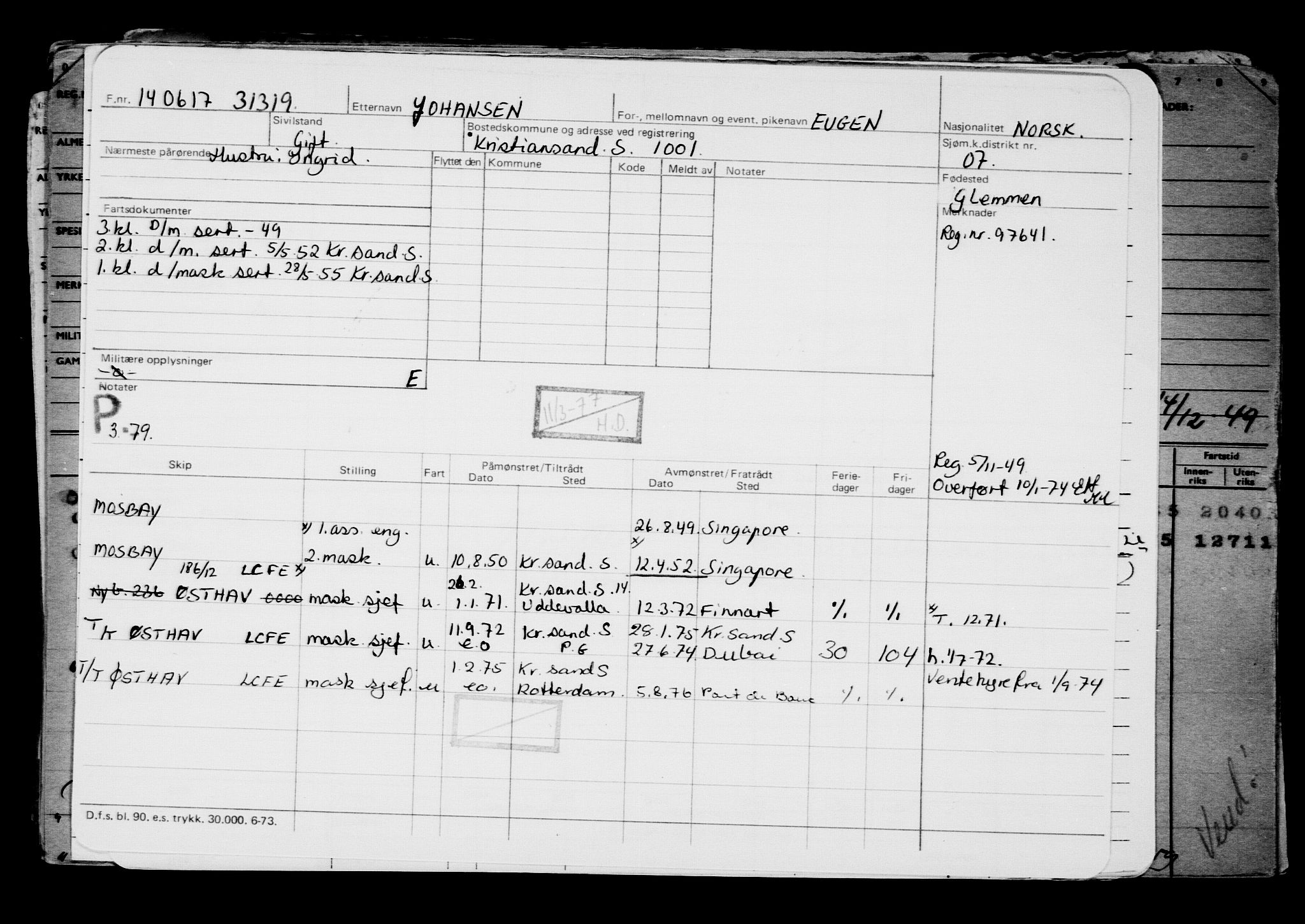 Direktoratet for sjømenn, AV/RA-S-3545/G/Gb/L0149: Hovedkort, 1917, p. 277