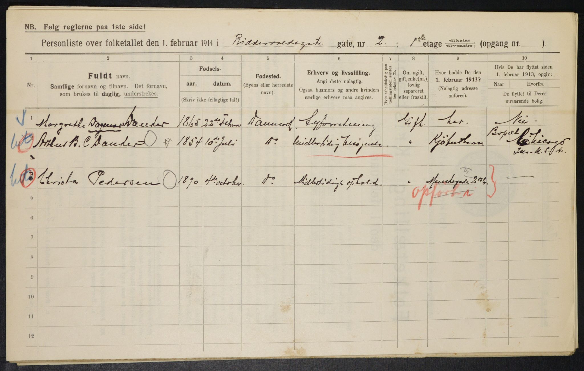 OBA, Municipal Census 1914 for Kristiania, 1914, p. 82943