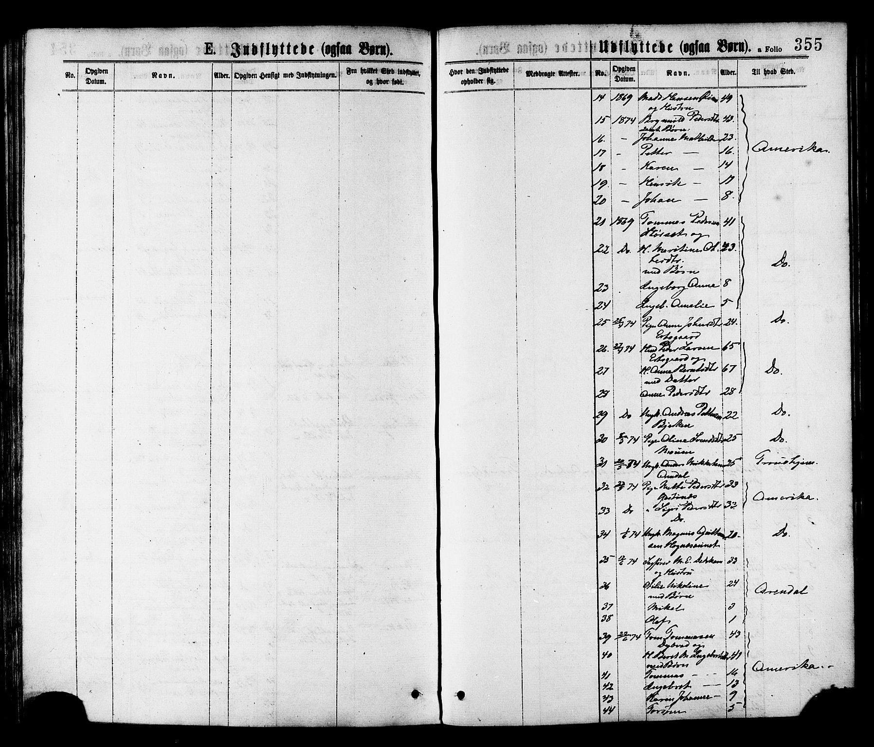 Ministerialprotokoller, klokkerbøker og fødselsregistre - Nord-Trøndelag, AV/SAT-A-1458/709/L0076: Parish register (official) no. 709A16, 1871-1879, p. 355