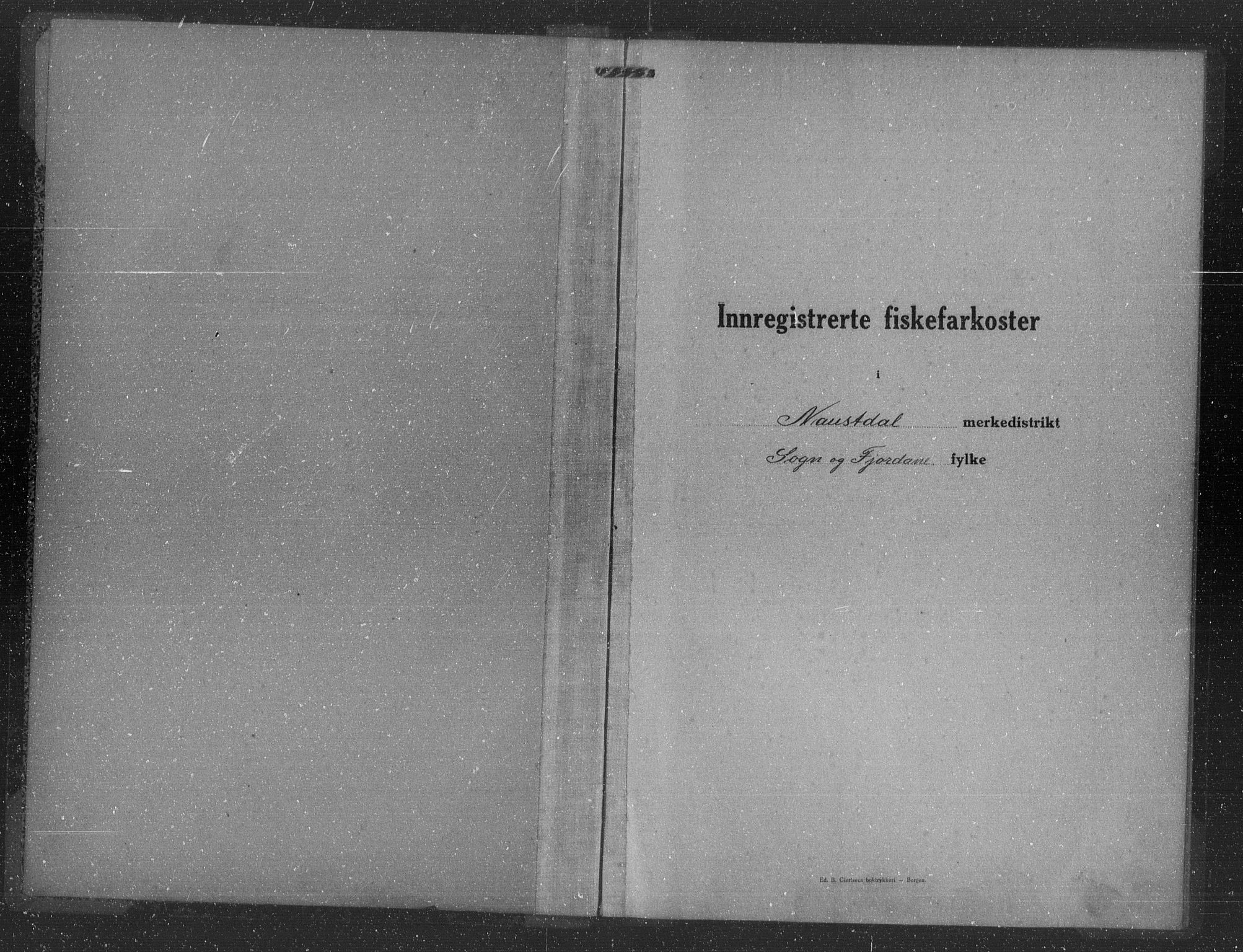 Fiskeridirektoratet - 1 Adm. ledelse - 13 Båtkontoret, SAB/A-2003/I/Ia/Iag/L0049: 135.0727/1 Merkeprotokoll - Naustdal, 1920-1951