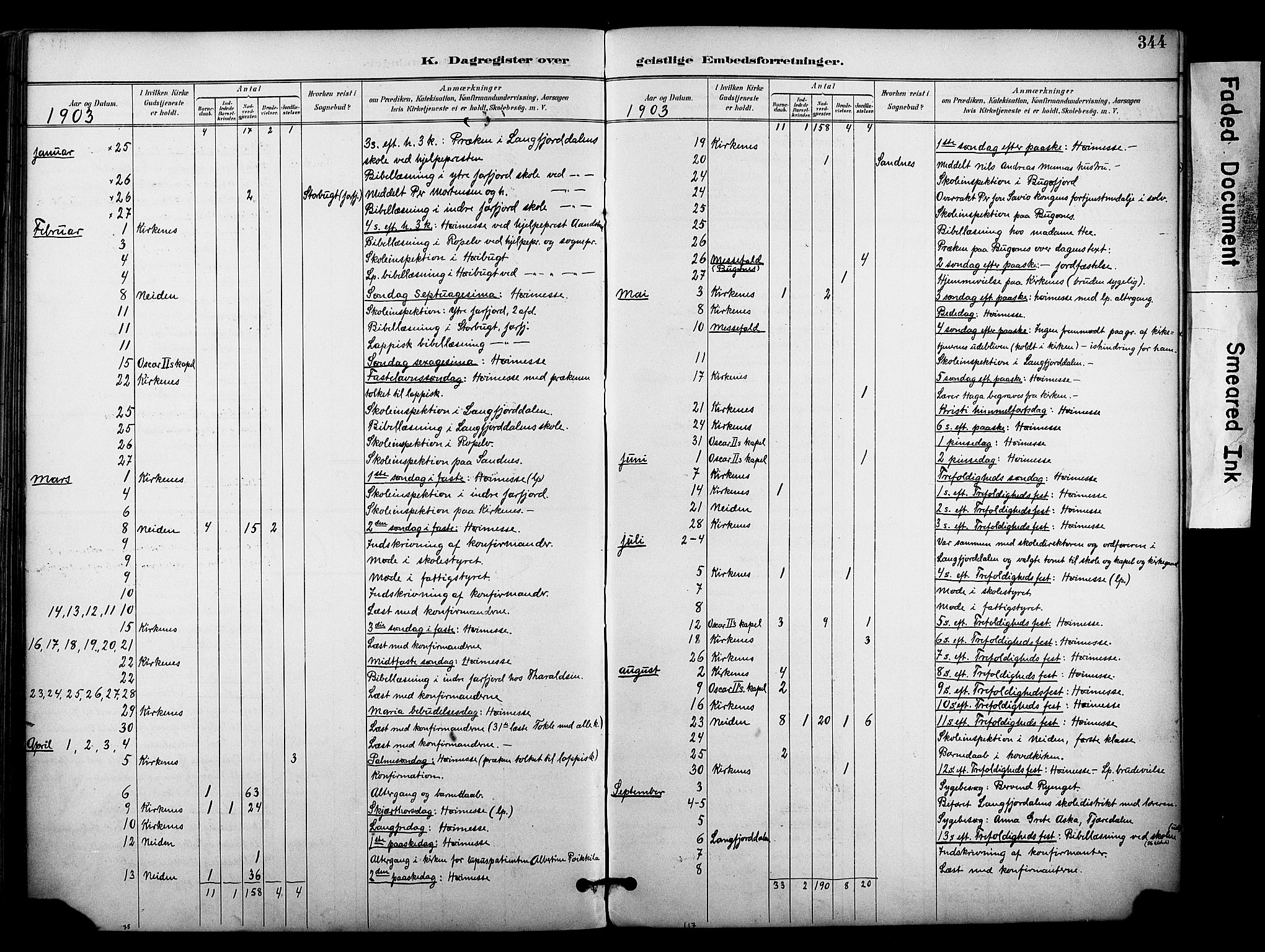 Sør-Varanger sokneprestkontor, AV/SATØ-S-1331/H/Ha/L0004kirke: Parish register (official) no. 4, 1891-1908, p. 344