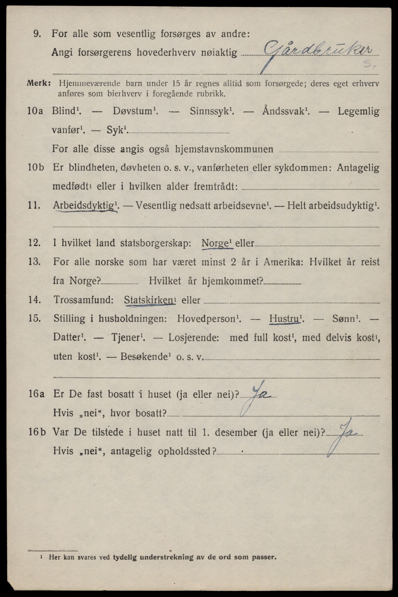 SAST, 1920 census for Sand, 1920, p. 596