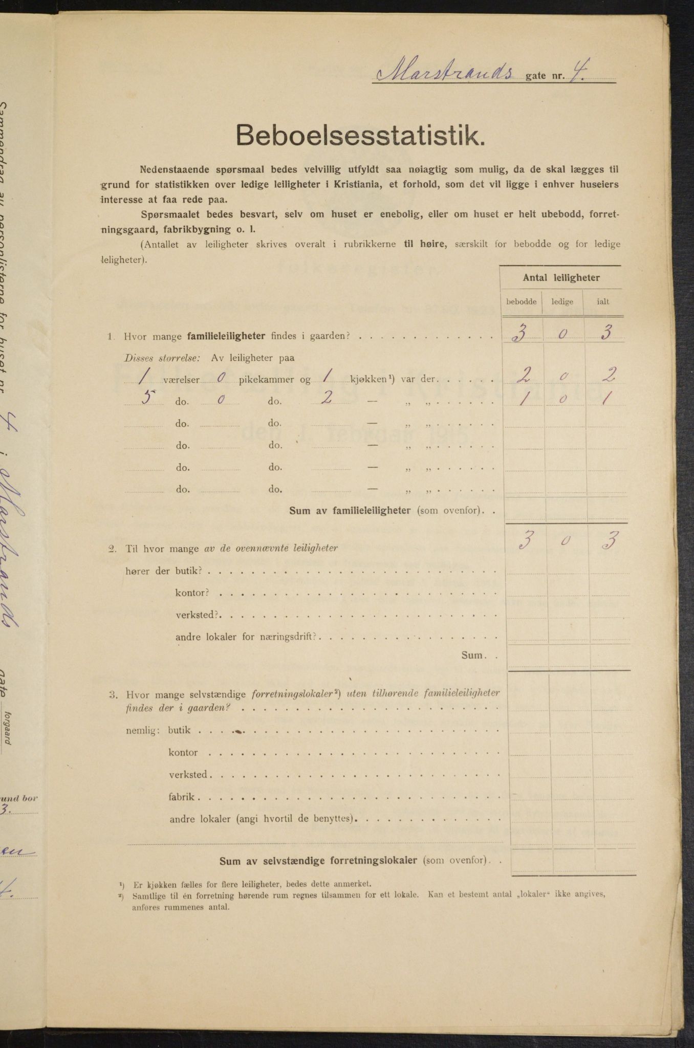 OBA, Municipal Census 1915 for Kristiania, 1915, p. 64108