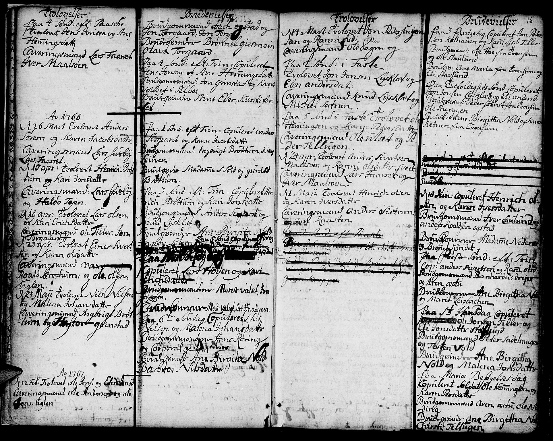 Ministerialprotokoller, klokkerbøker og fødselsregistre - Sør-Trøndelag, SAT/A-1456/618/L0437: Parish register (official) no. 618A02, 1749-1782, p. 16