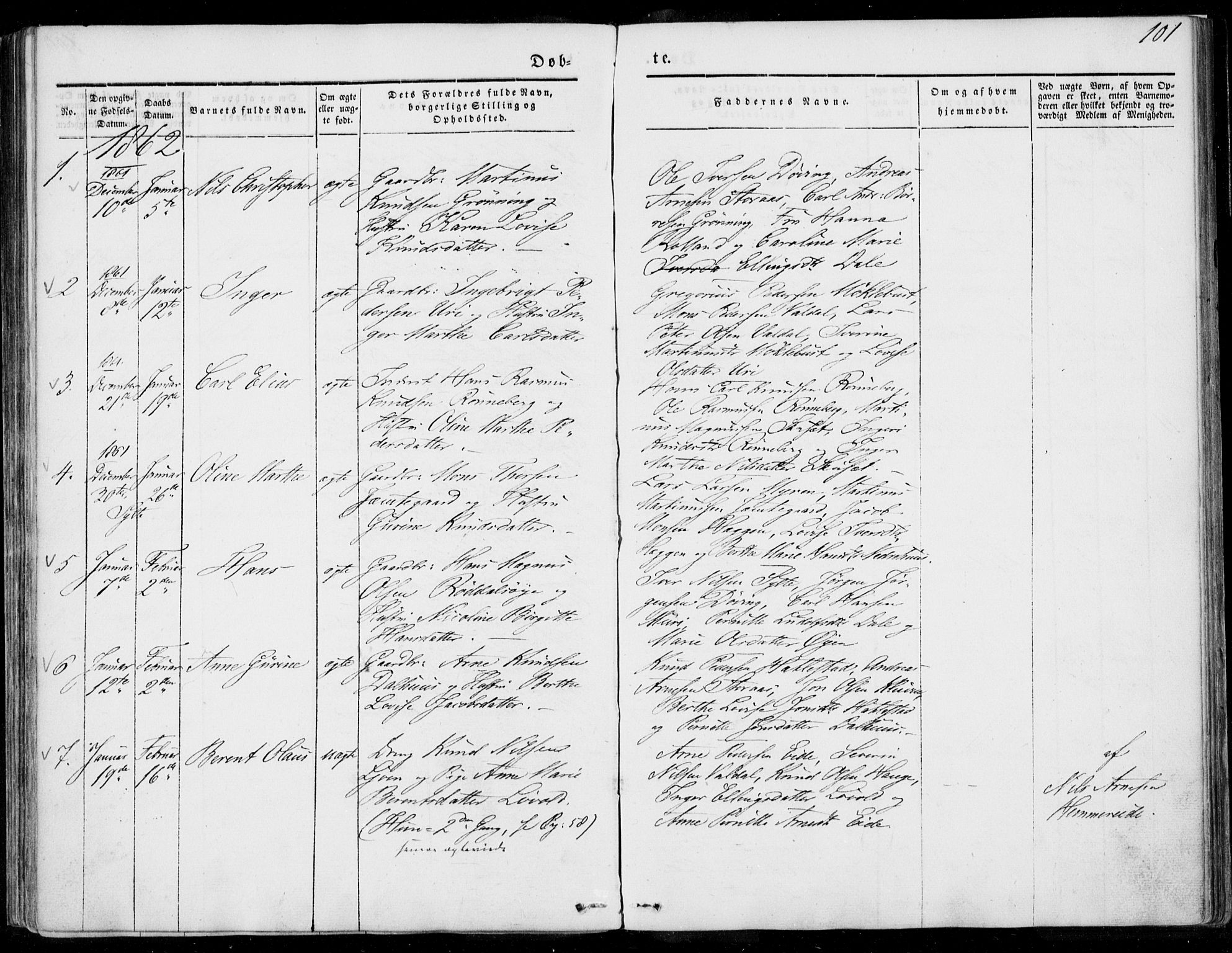 Ministerialprotokoller, klokkerbøker og fødselsregistre - Møre og Romsdal, SAT/A-1454/519/L0249: Parish register (official) no. 519A08, 1846-1868, p. 101