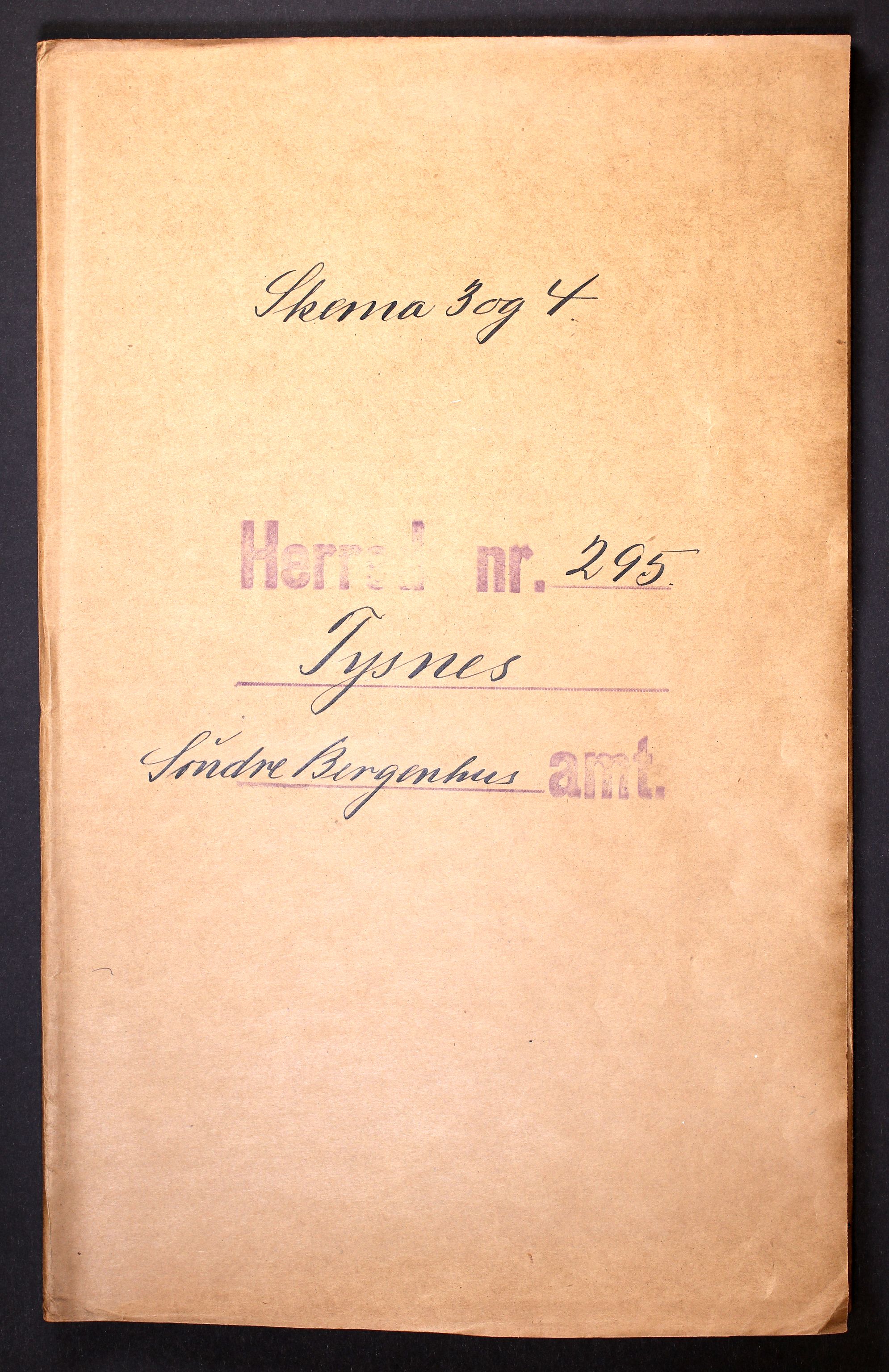 RA, 1910 census for Tysnes, 1910, p. 1