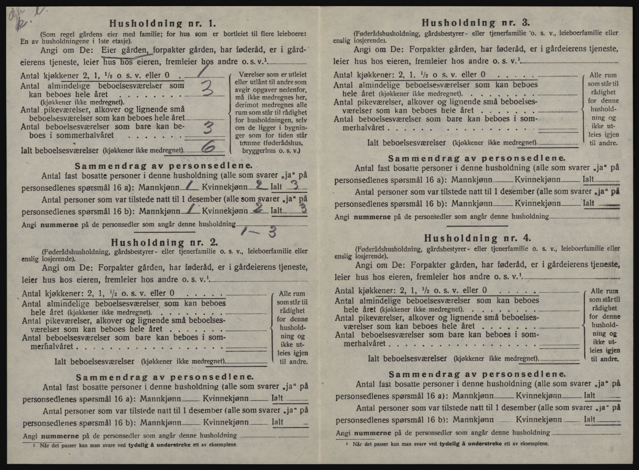 SAT, 1920 census for Buvik, 1920, p. 287