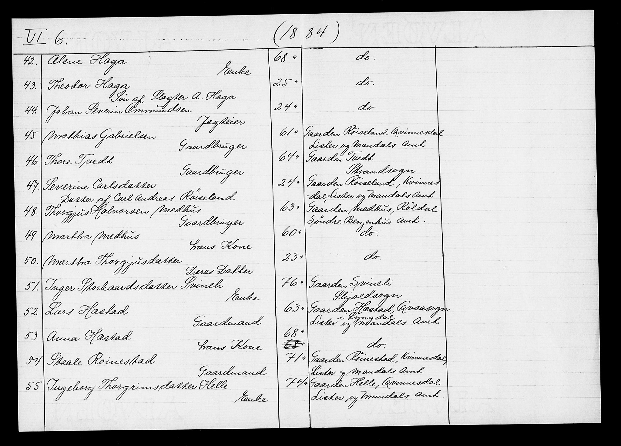 Pa 0160 - Vennenes Samfunn, Stavanger, AV/SAST-A-100269/F: Dissenter register no. -, 1840-1900