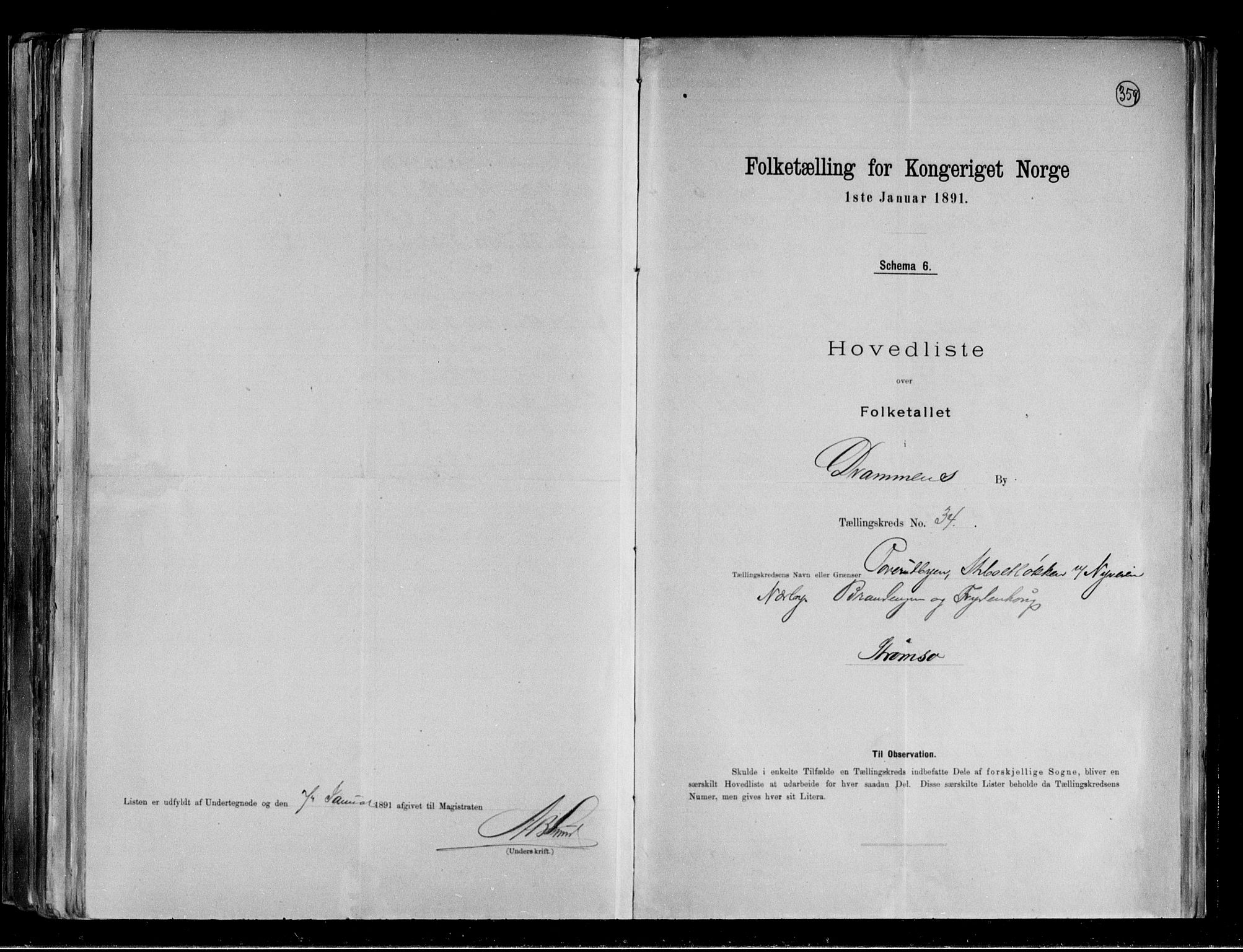 RA, 1891 census for 0602 Drammen, 1891, p. 74