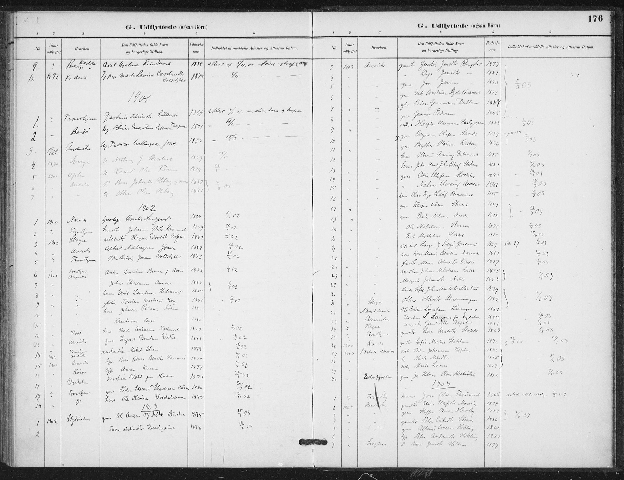 Ministerialprotokoller, klokkerbøker og fødselsregistre - Nord-Trøndelag, SAT/A-1458/714/L0131: Parish register (official) no. 714A02, 1896-1918, p. 176